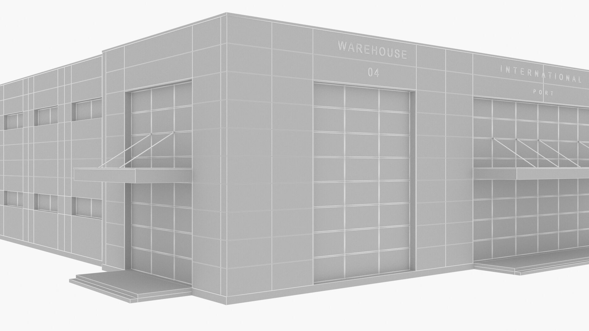 warehouse and office Low-poly 3D model_13