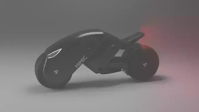 A futur motocycle Low-poly 3D model