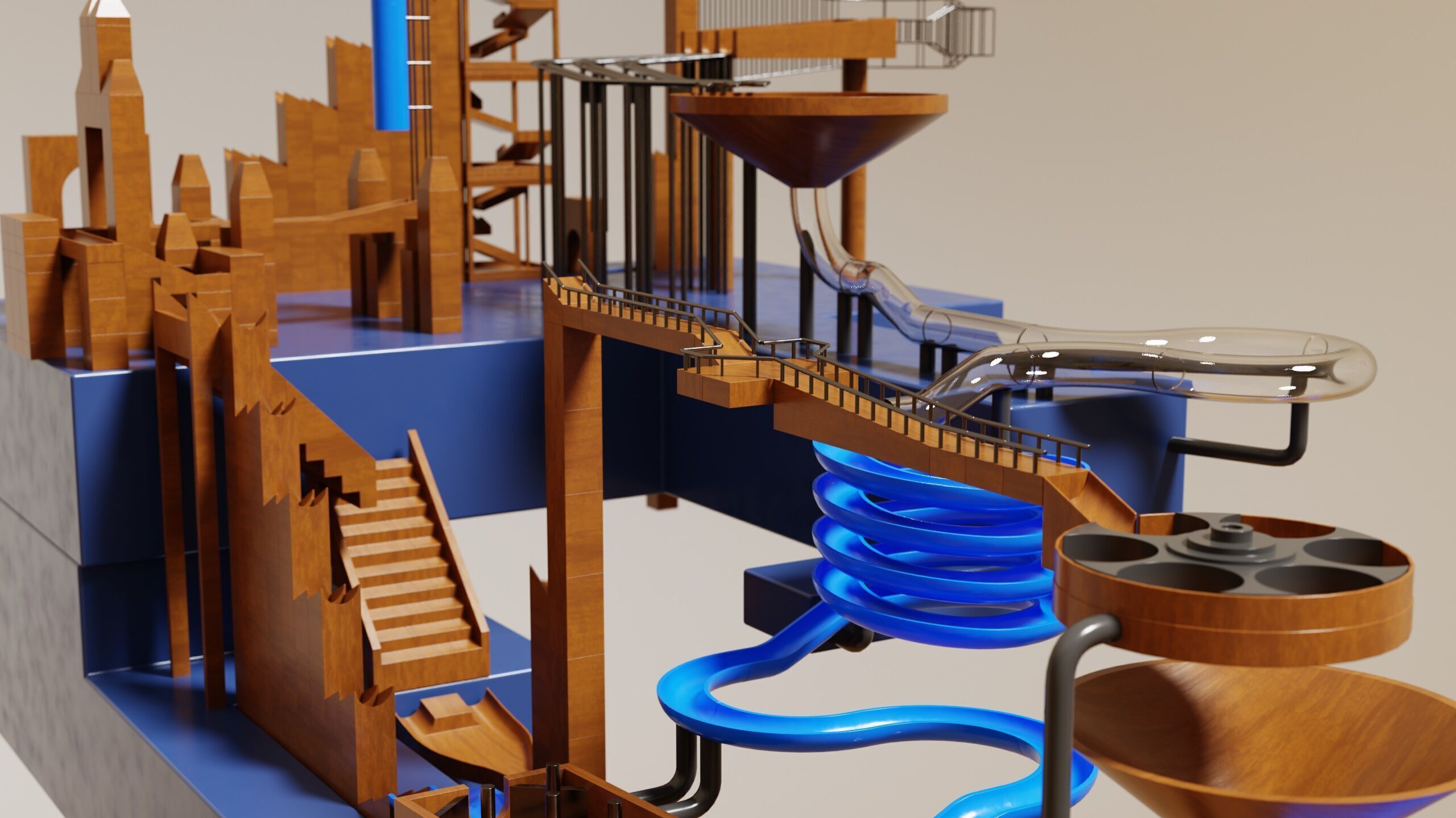 Marble Run Asset Pack 3D model_12
