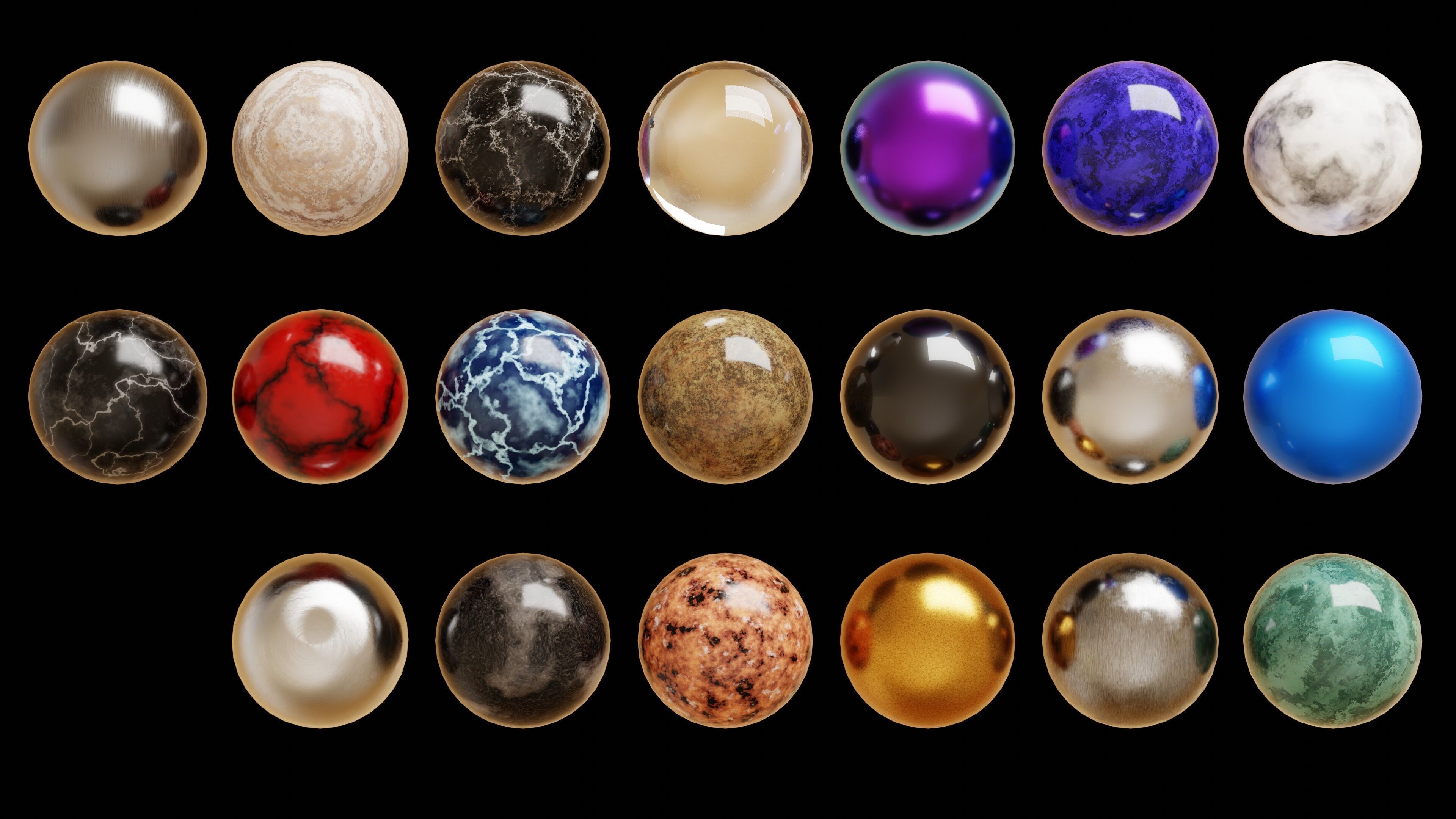 Marble Run Asset Pack 3D model_4