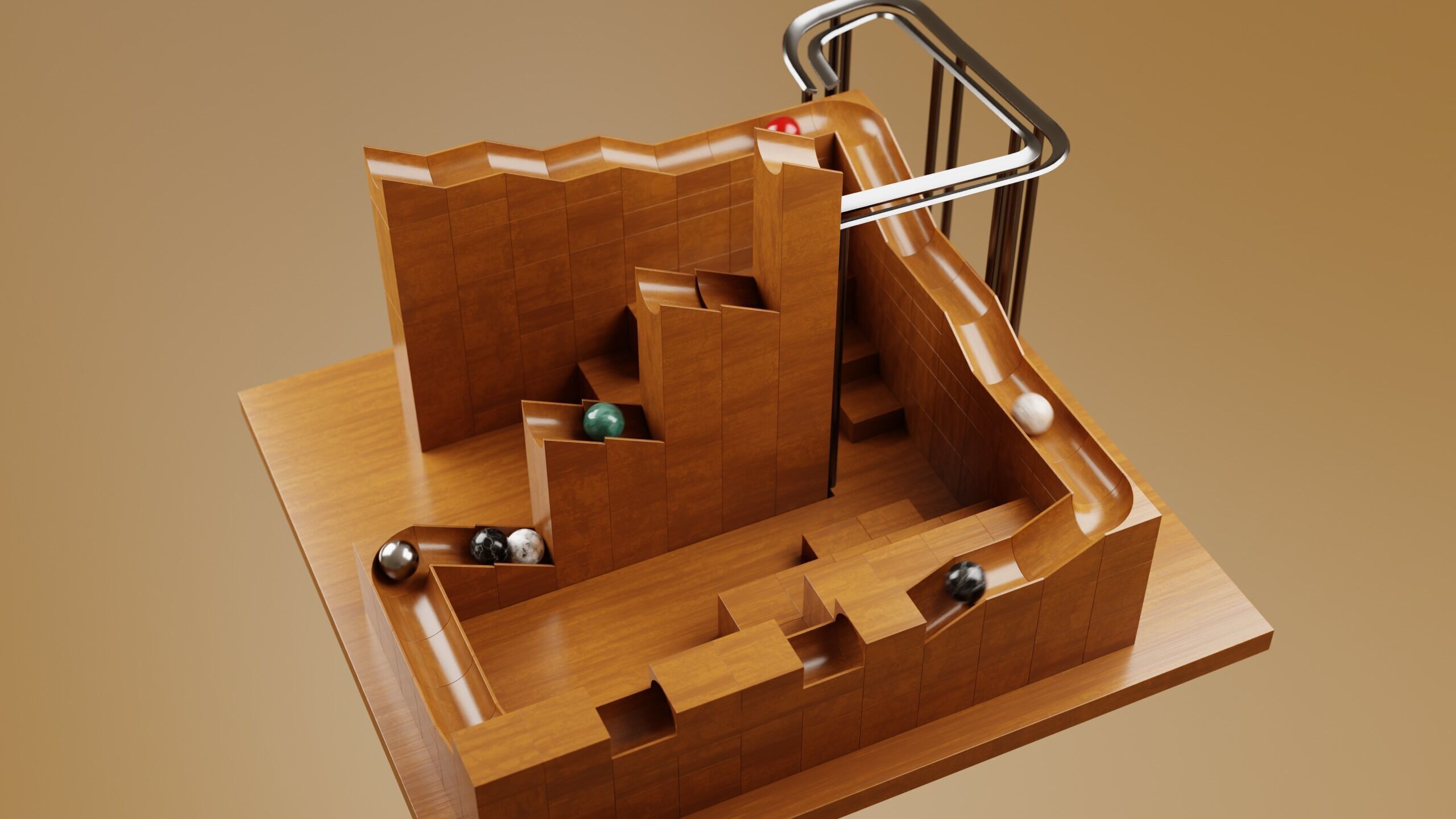 Marble Run Asset Pack 3D model_9