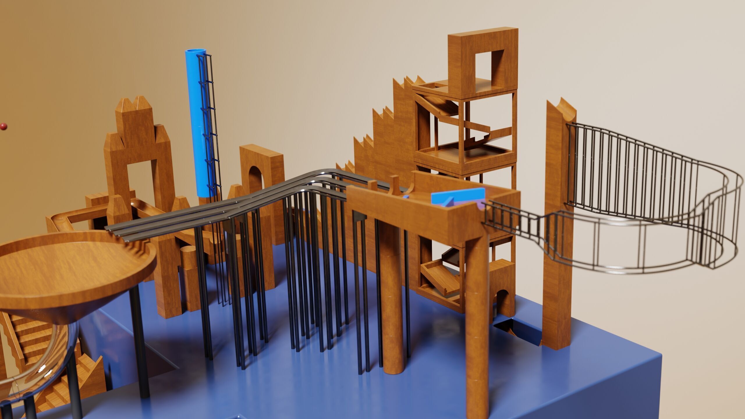 Marble Run Asset Pack 3D model_15