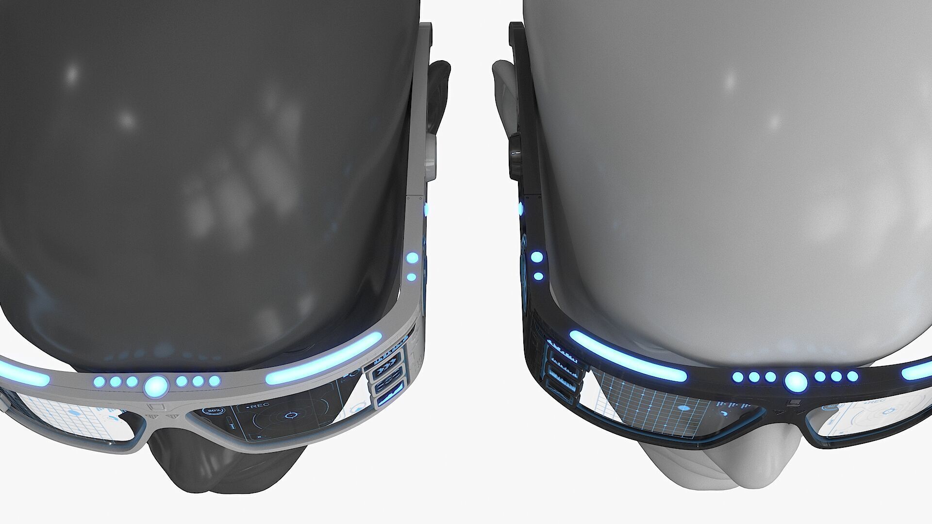 Sci Fi Smart Glasses Low-poly 3D model_6