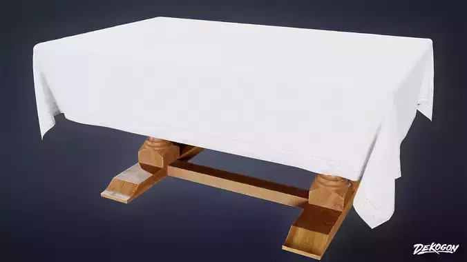 SUBURBS - Table Dining 10 - LOW POLY AND NANITE