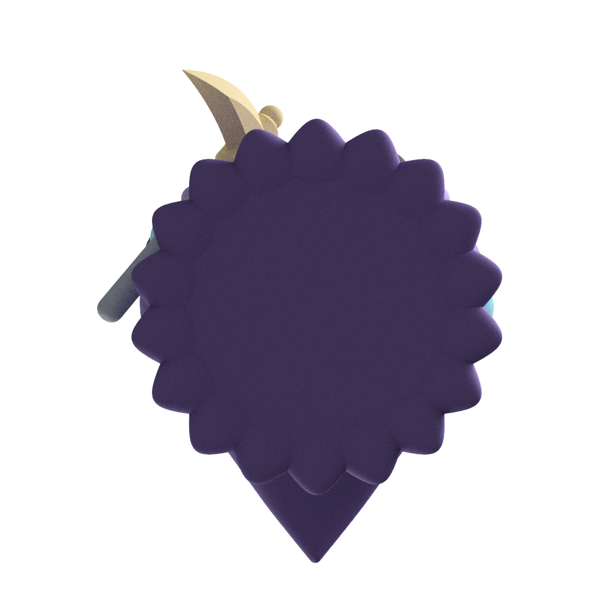 Cute Cryptid Grim Reaper 3D Printable Figure Adorable Spooky Toy 3D print model_6