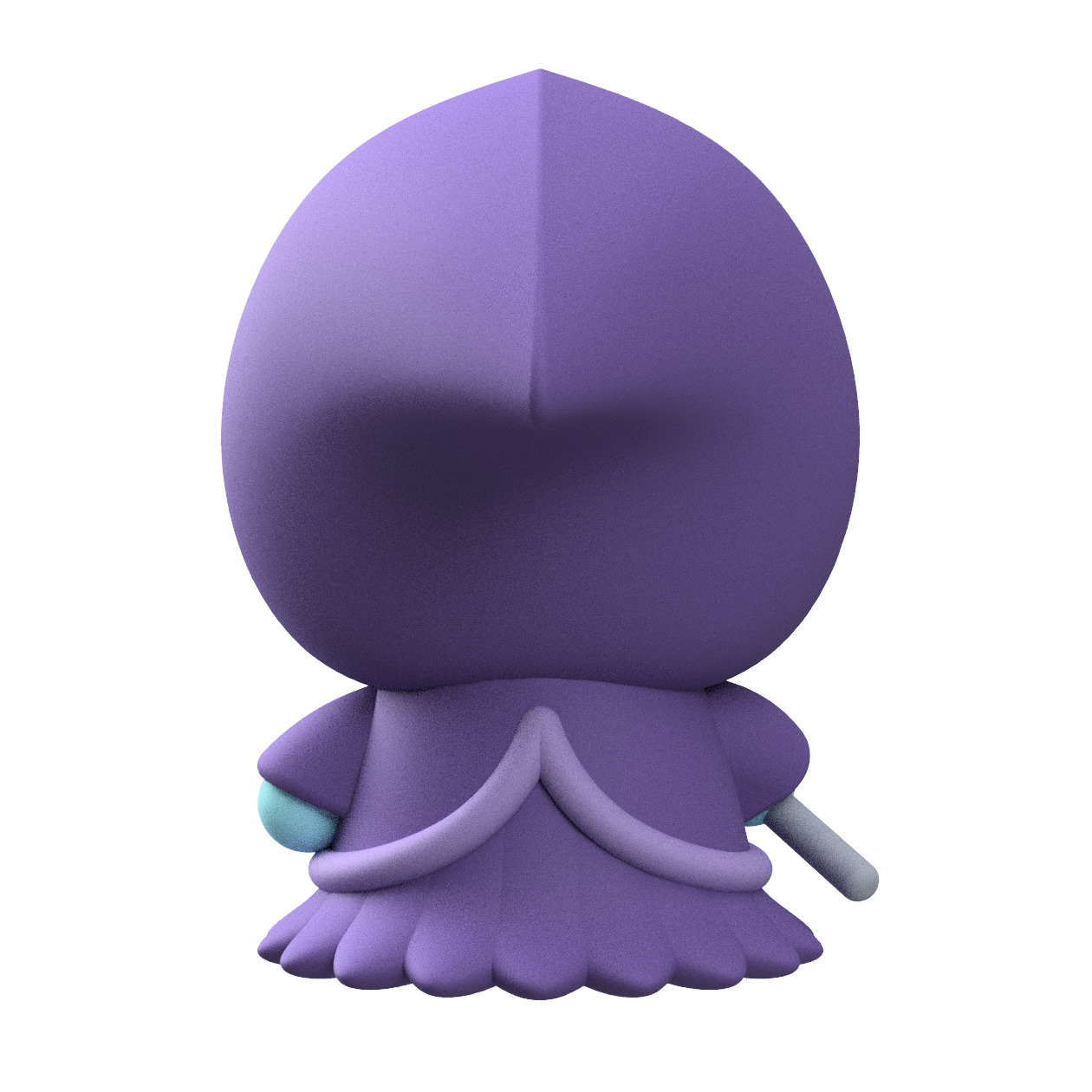 Cute Cryptid Grim Reaper 3D Printable Figure Adorable Spooky Toy 3D print model_4