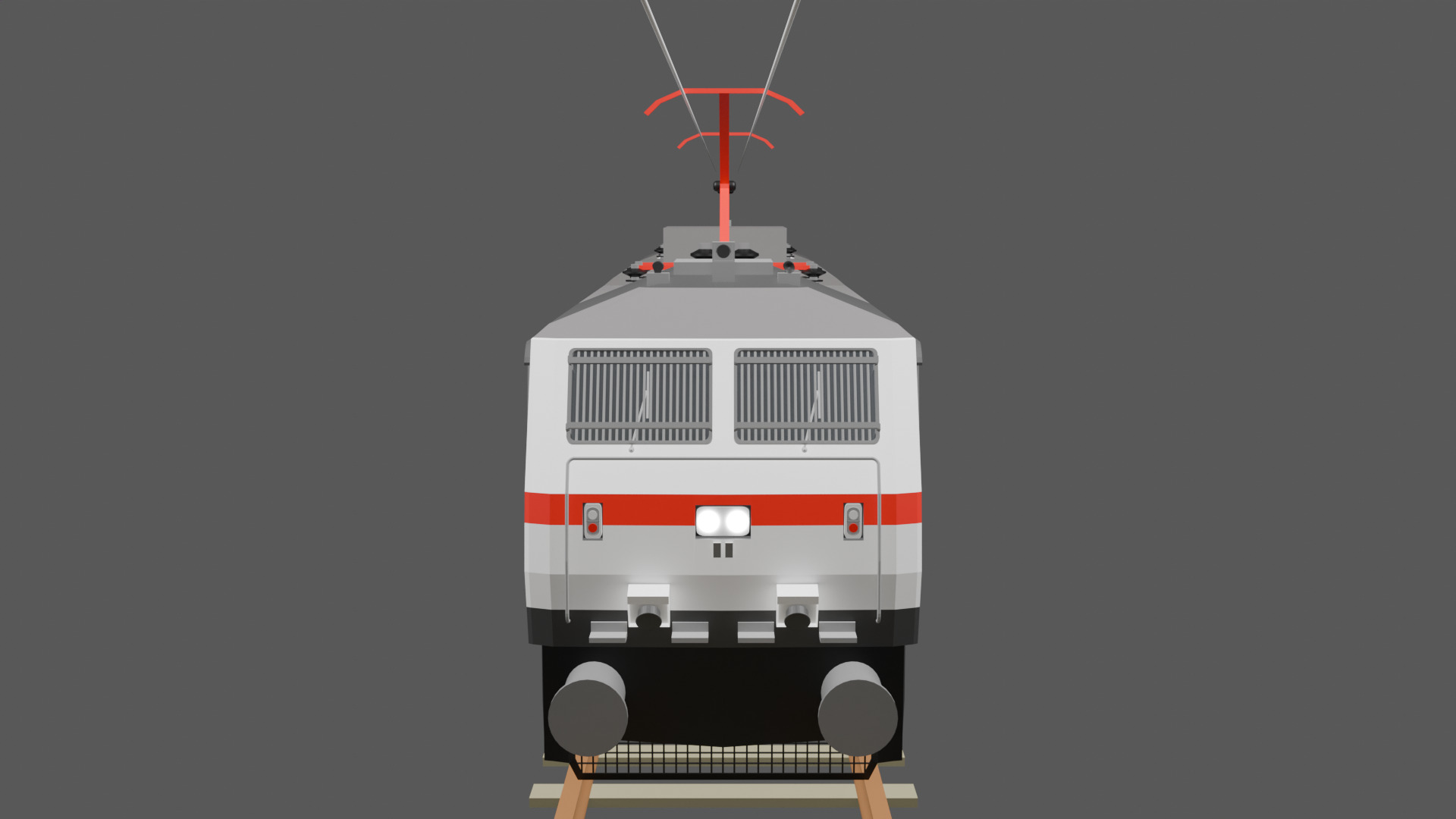 Indian WAP-7 Electric Locomotive - High Poly 3D Model - Blender 3D model_1