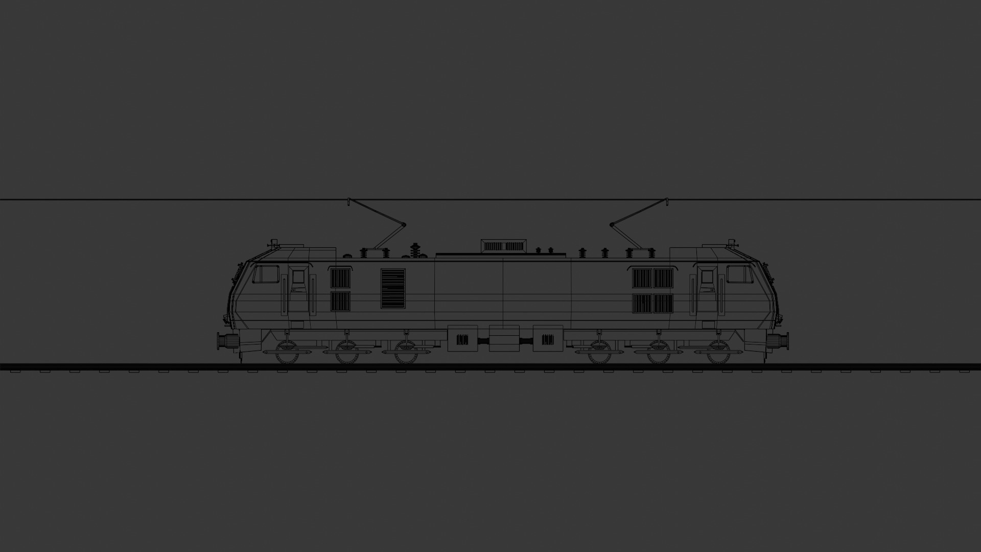 Indian WAP-7 Electric Locomotive - High Poly 3D Model - Blender 3D model_4