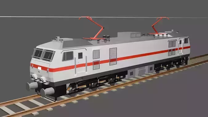 Indian WAP-7 Electric Locomotive - High Poly 3D Model - Blender