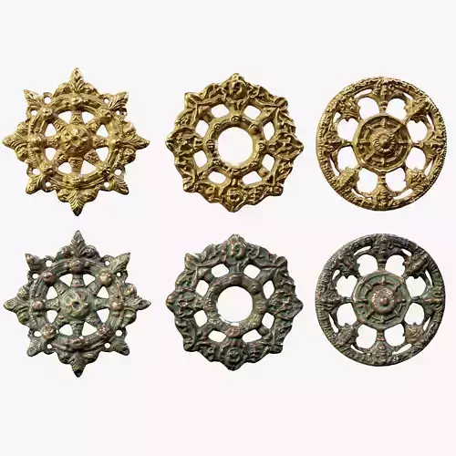 Ancient treasure artifacts PBR Low-poly 3D model