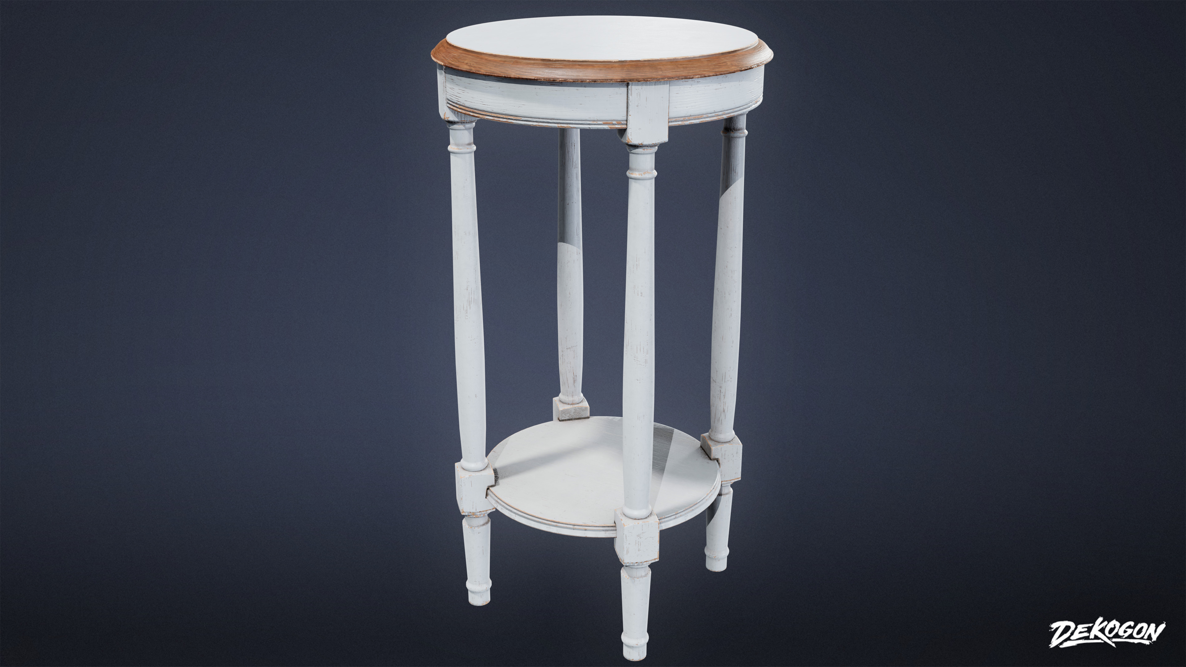 SUBURBS - Table Set 04 - LOW POLY AND NANITE Low-poly 3D model_6