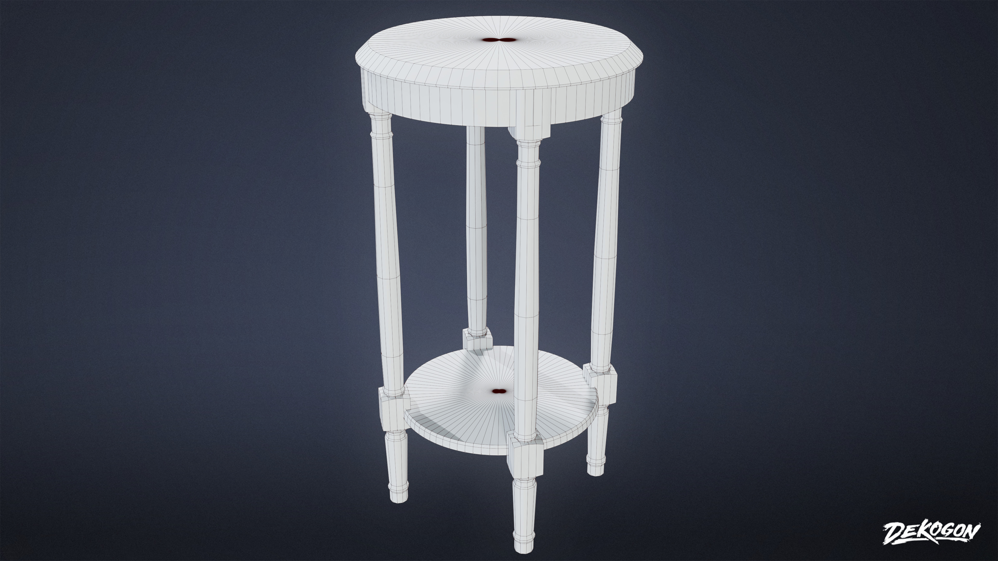 SUBURBS - Table Set 04 - LOW POLY AND NANITE Low-poly 3D model_10