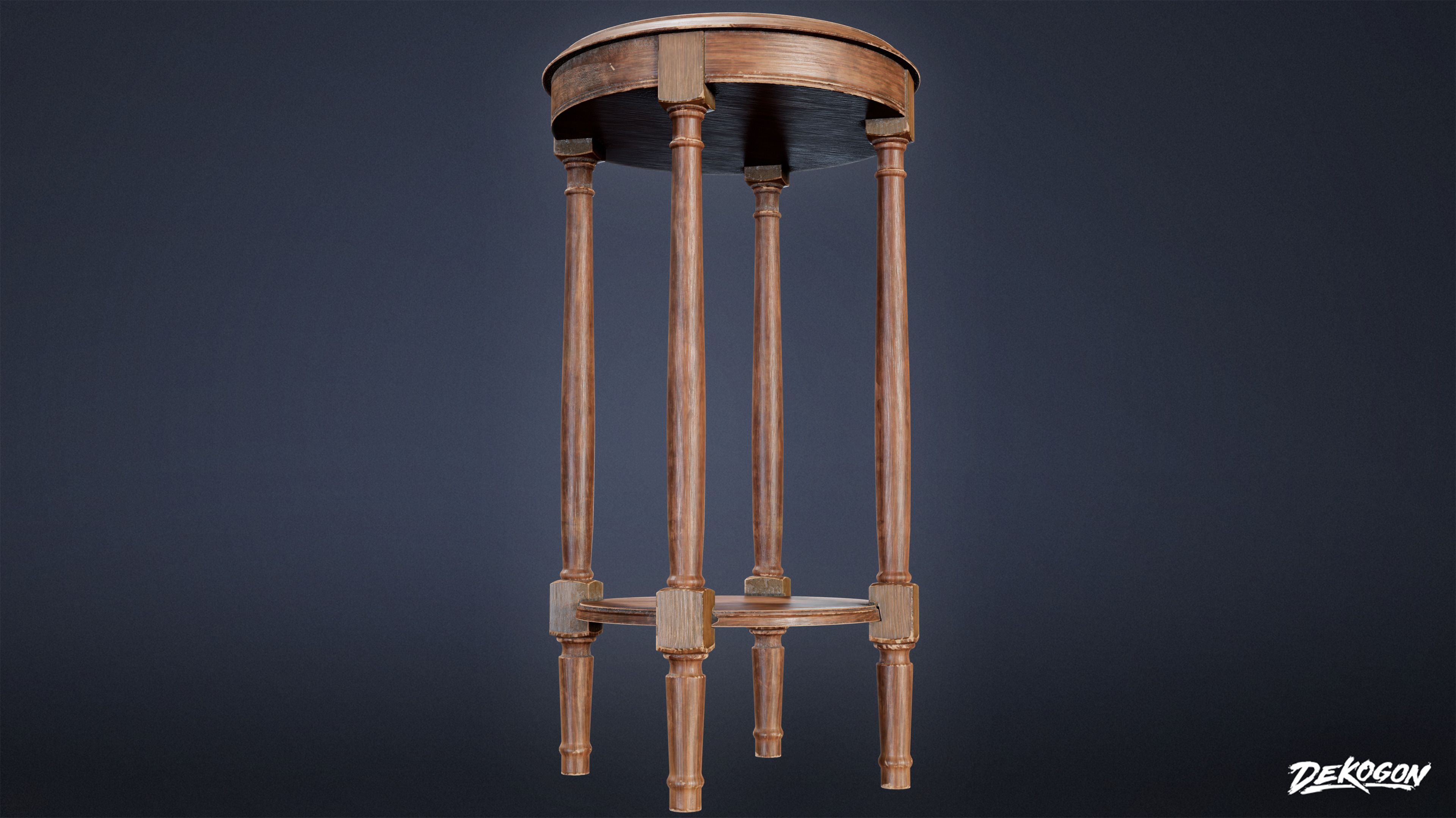 SUBURBS - Table Set 04 - LOW POLY AND NANITE Low-poly 3D model_7