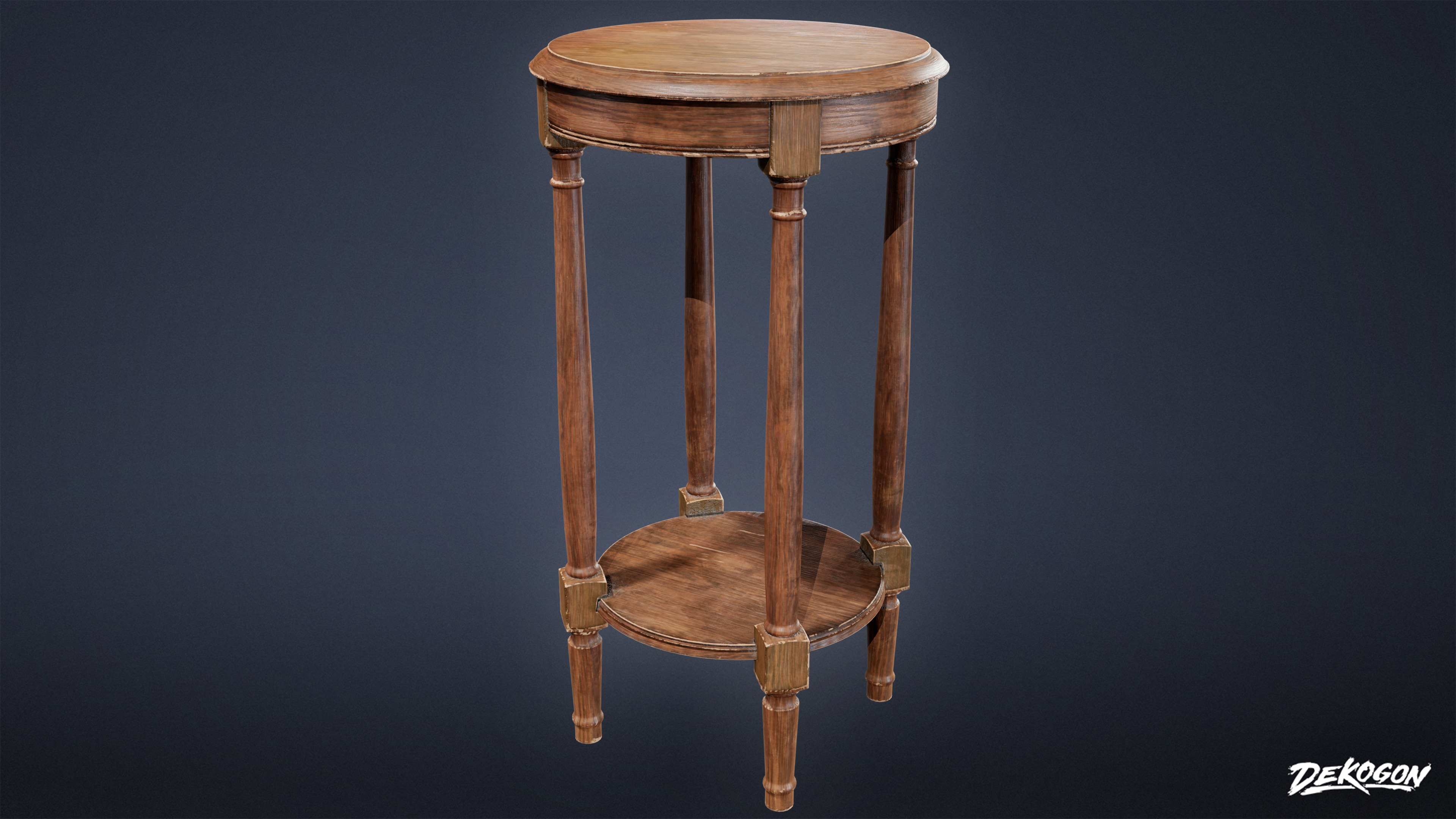 SUBURBS - Table Set 04 - LOW POLY AND NANITE Low-poly 3D model_5