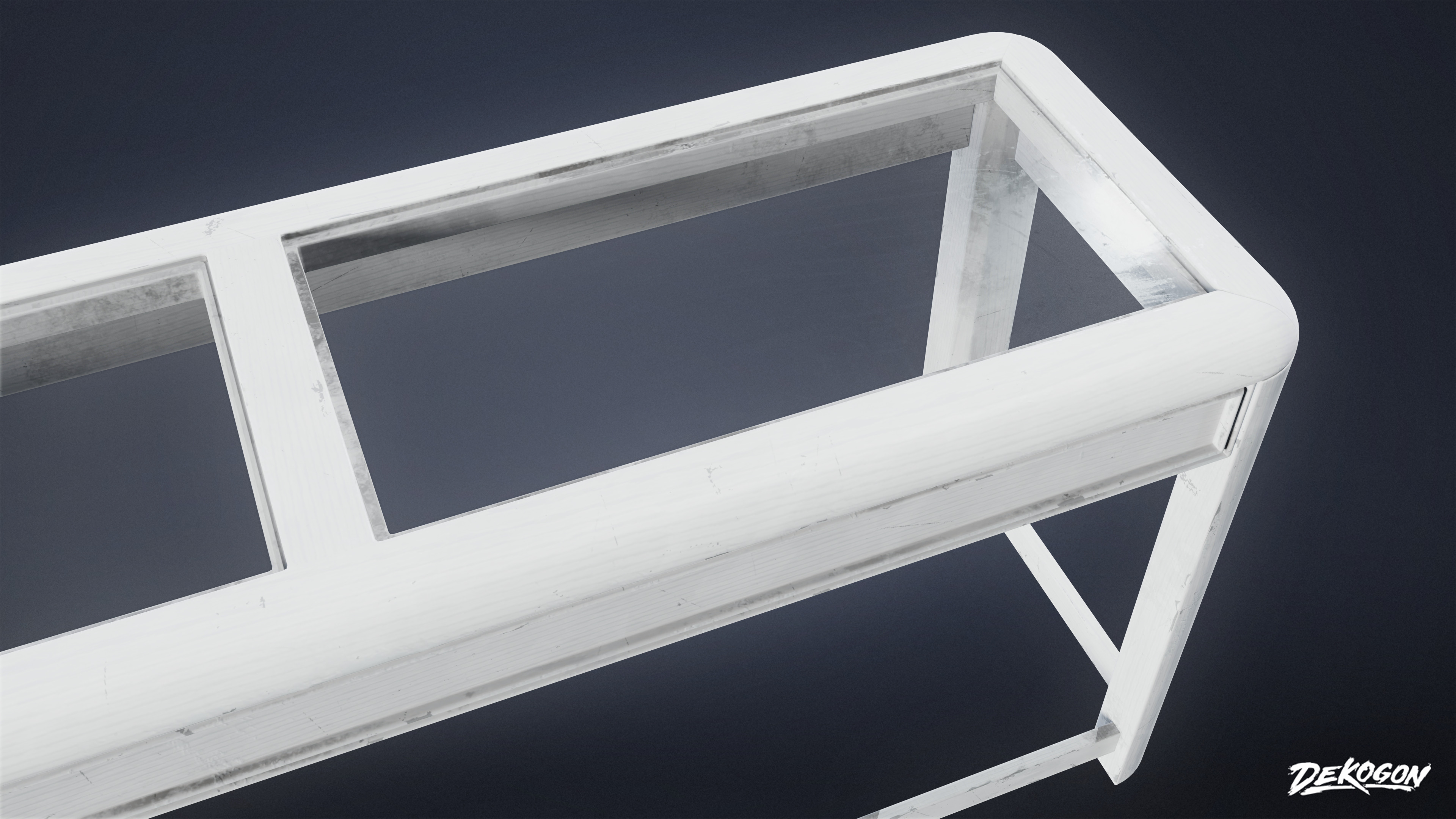 SUBURBS - Table Set 19 - LOW POLY AND NANITE Low-poly 3D model_5