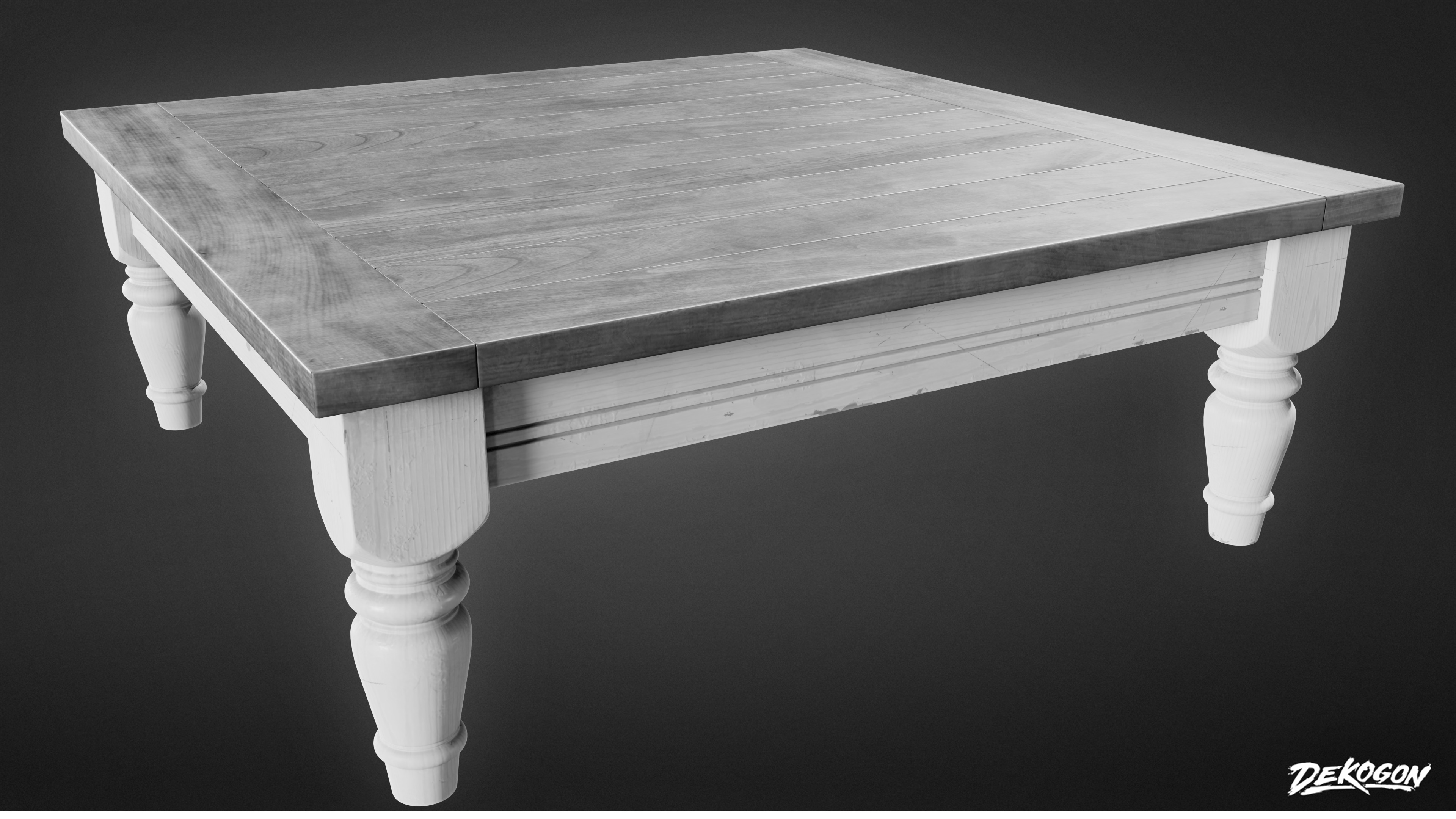 SUBURBS - Table Set 19 - LOW POLY AND NANITE Low-poly 3D model_10