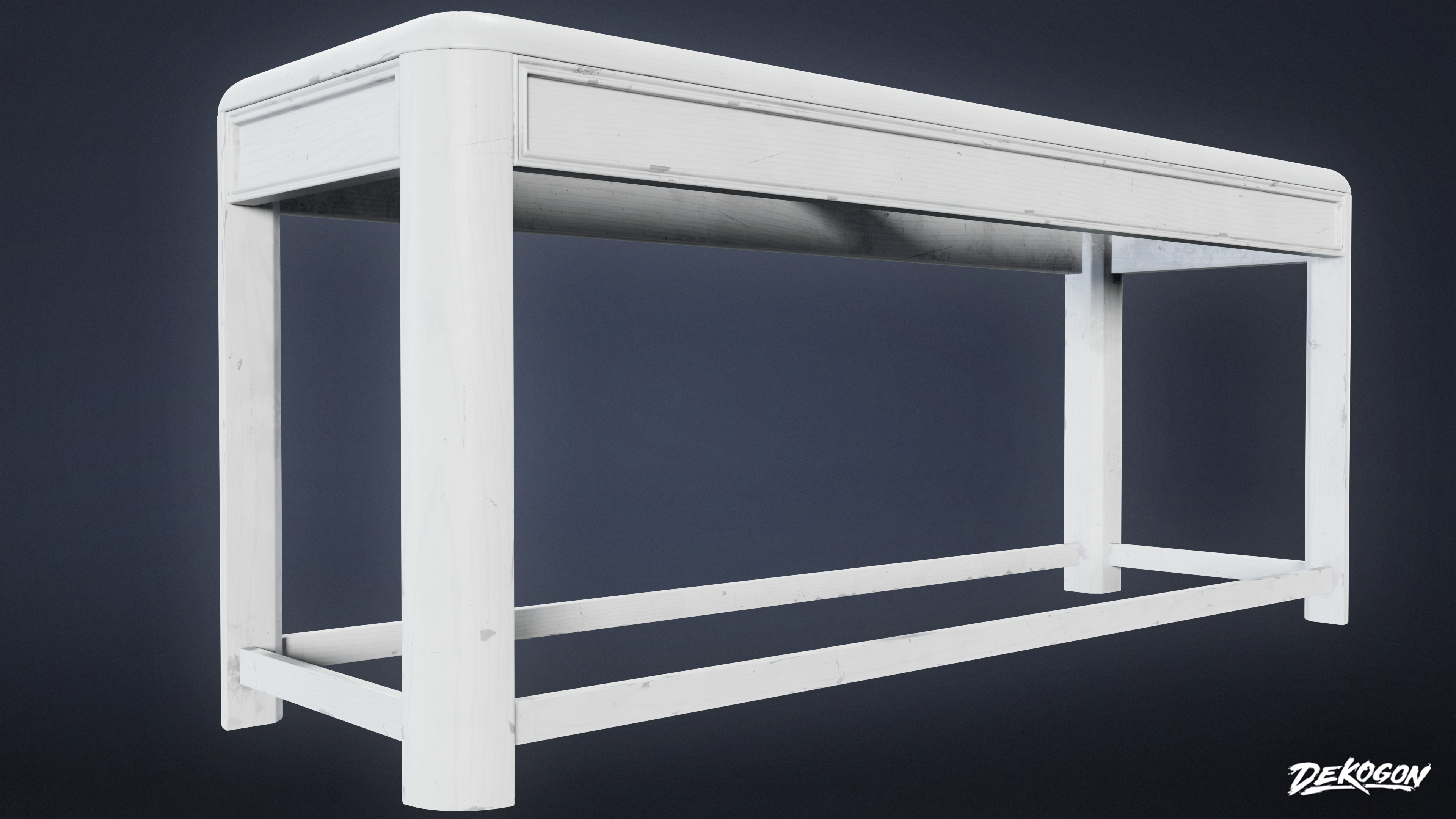 SUBURBS - Table Set 19 - LOW POLY AND NANITE Low-poly 3D model_9