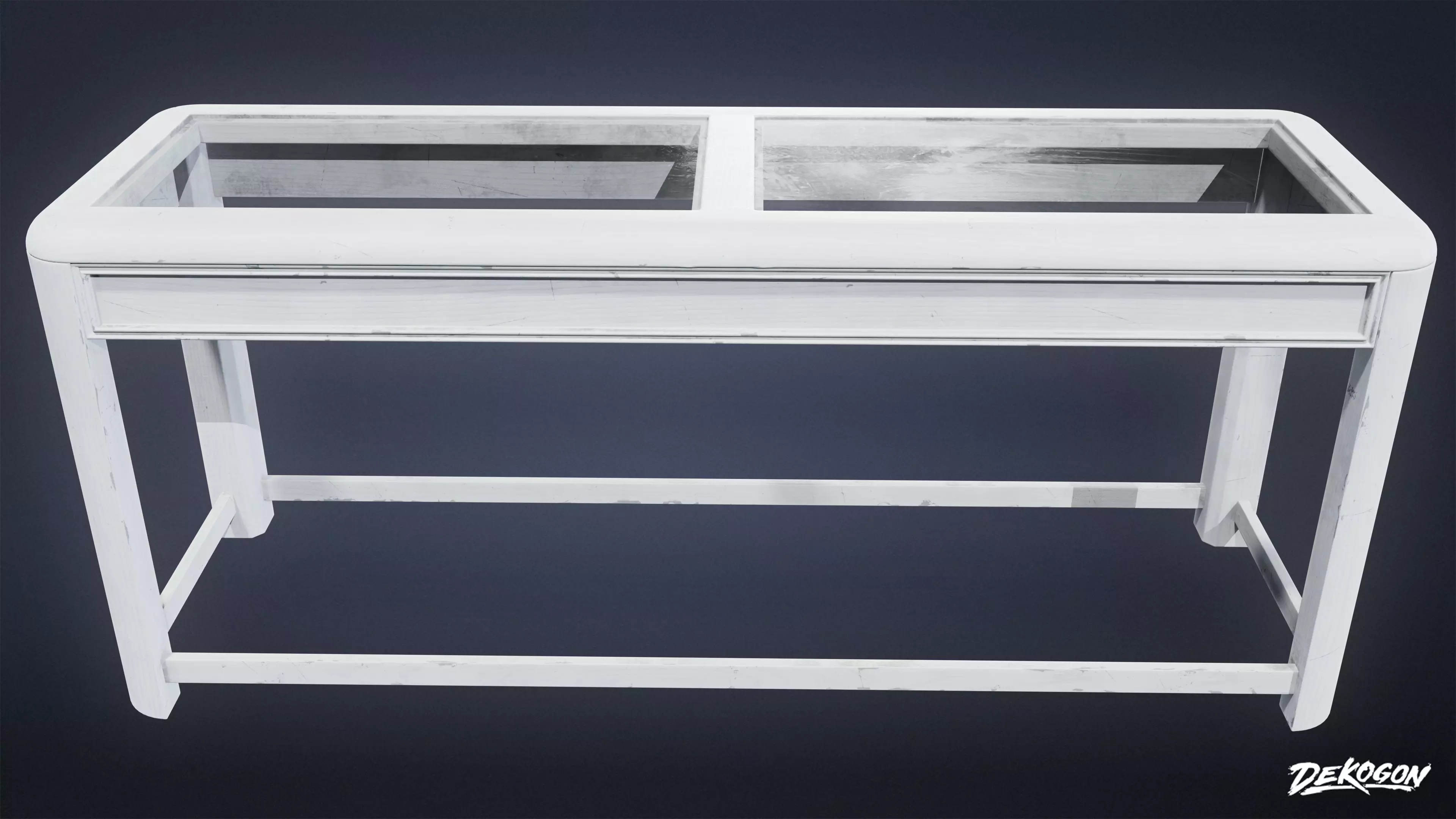 SUBURBS - Table Set 19 - LOW POLY AND NANITE Low-poly 3D model_0