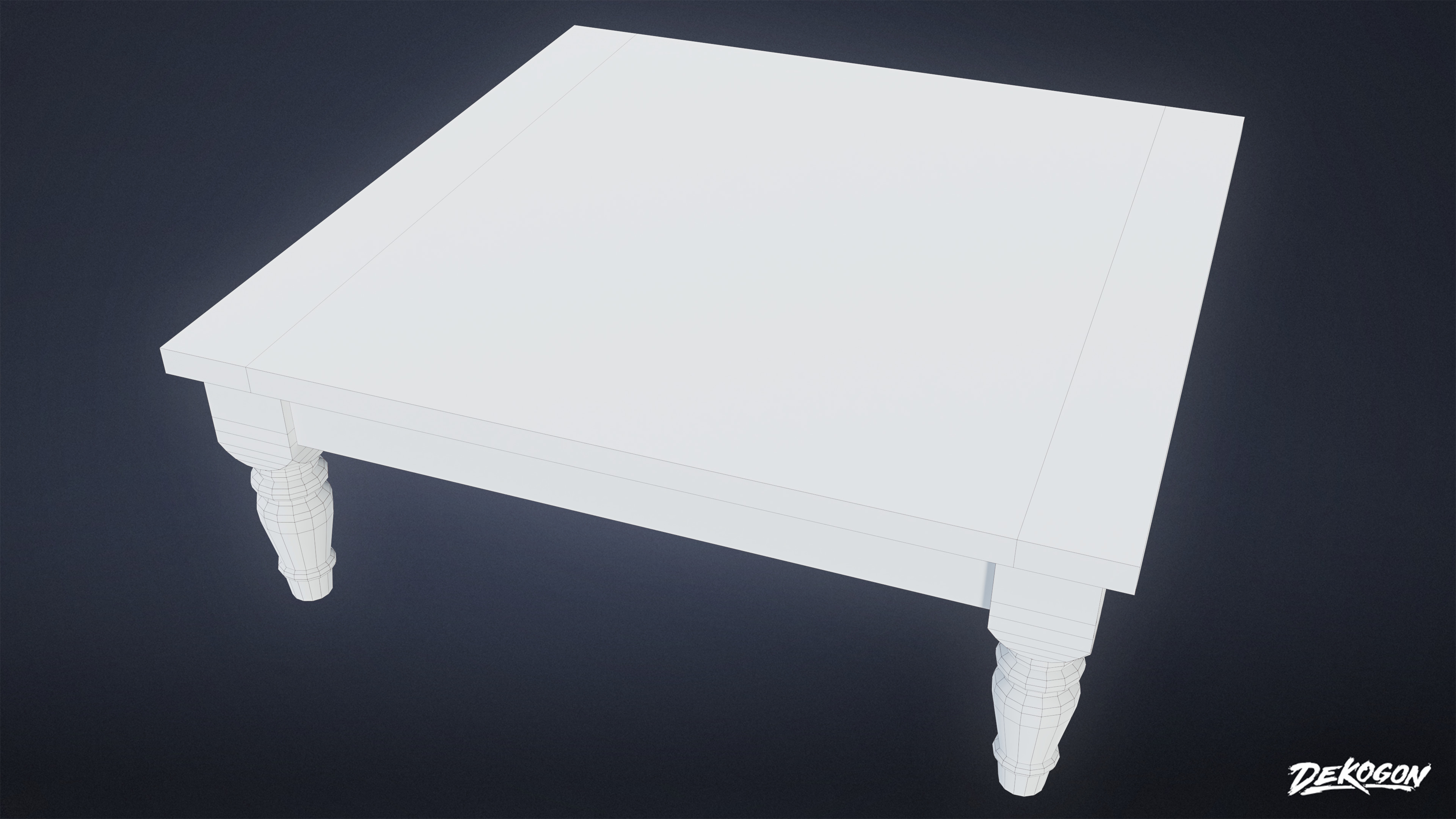 SUBURBS - Table Set 19 - LOW POLY AND NANITE Low-poly 3D model_17