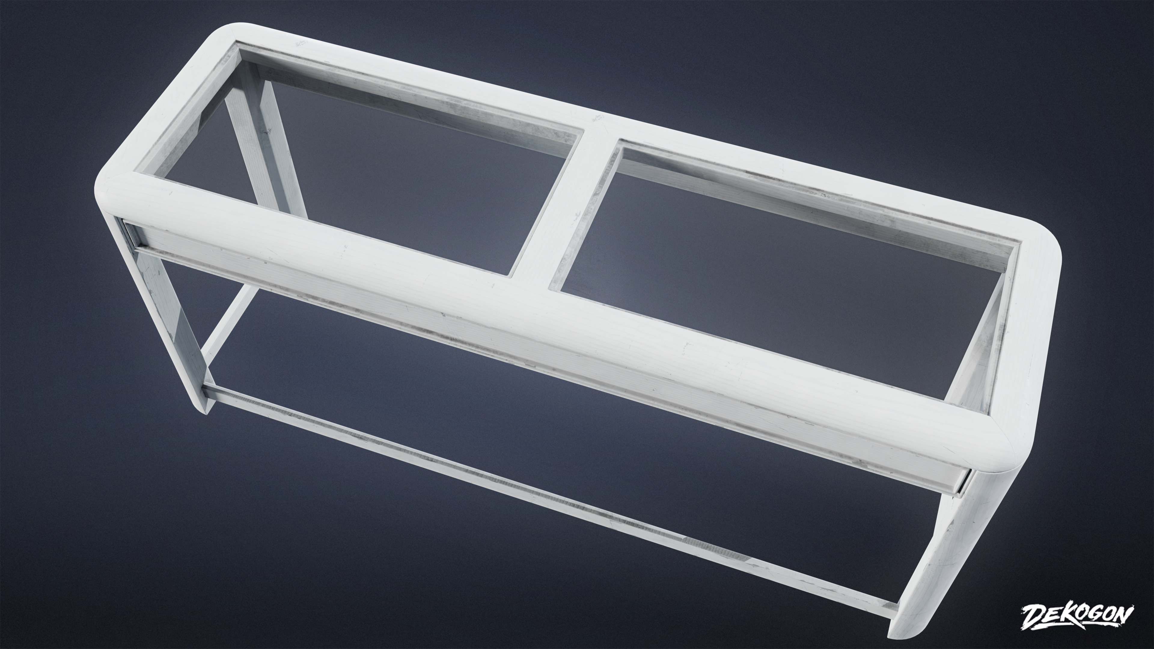 SUBURBS - Table Set 19 - LOW POLY AND NANITE Low-poly 3D model_4