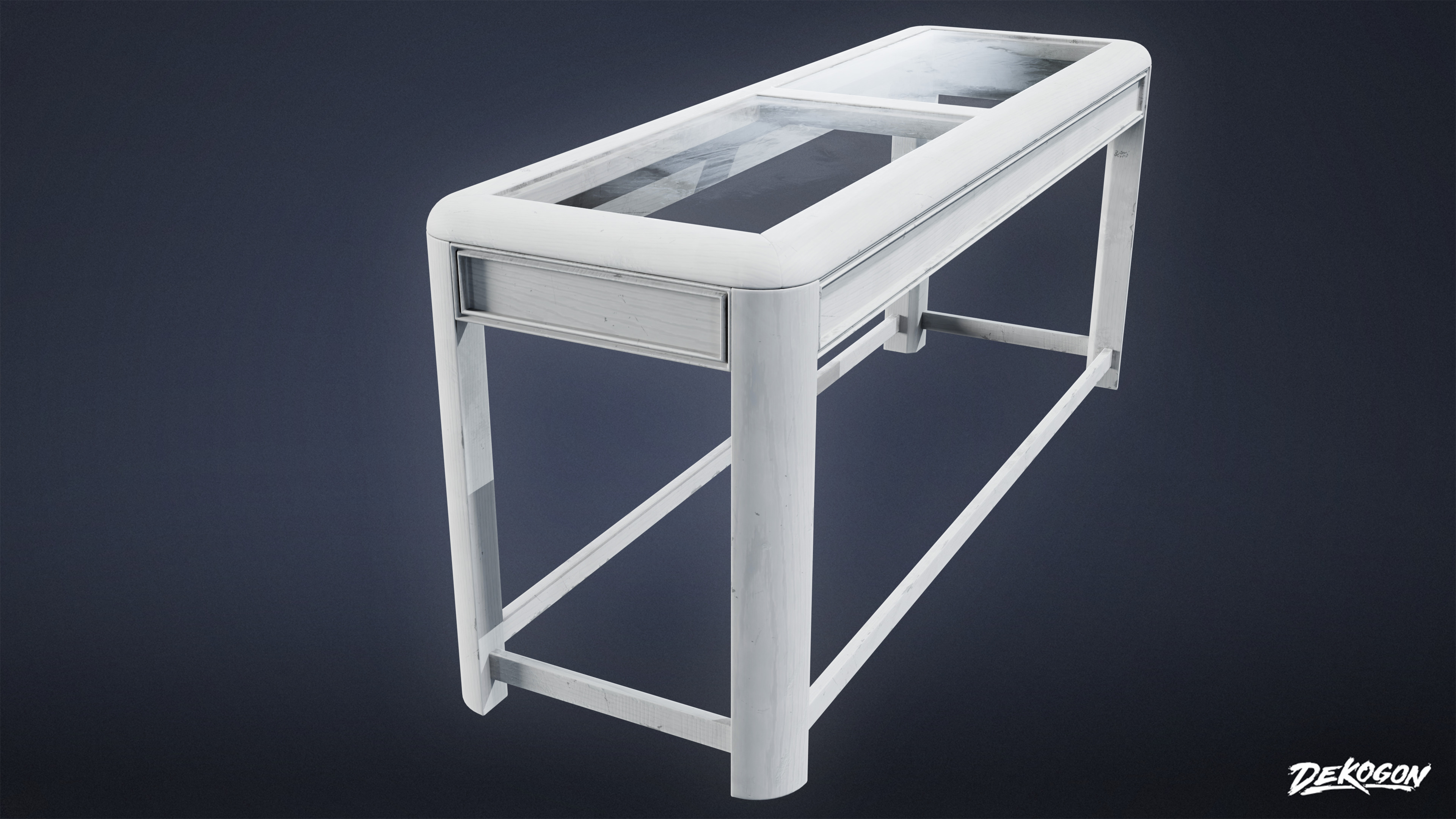 SUBURBS - Table Set 19 - LOW POLY AND NANITE Low-poly 3D model_3