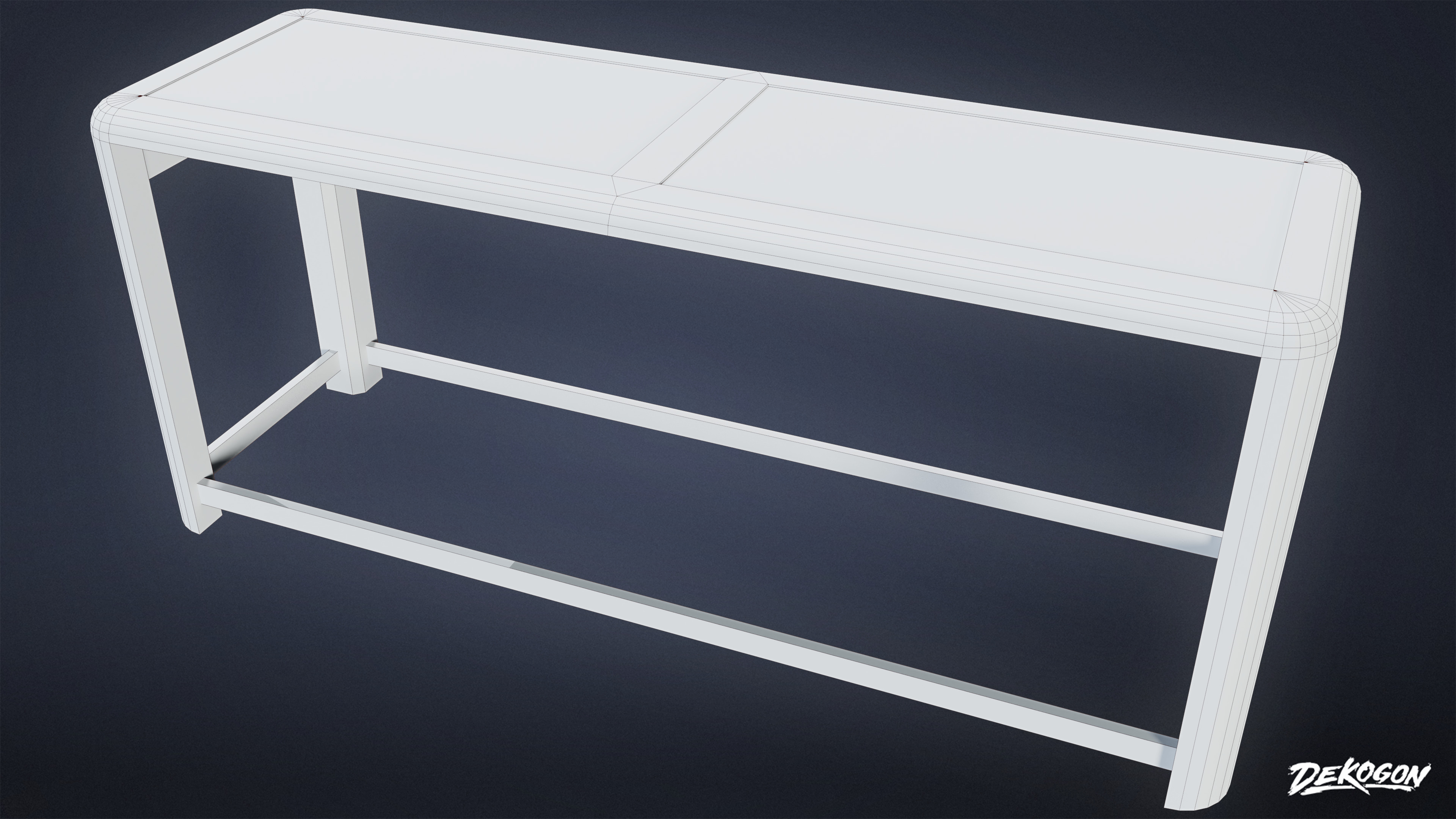 SUBURBS - Table Set 19 - LOW POLY AND NANITE Low-poly 3D model_7