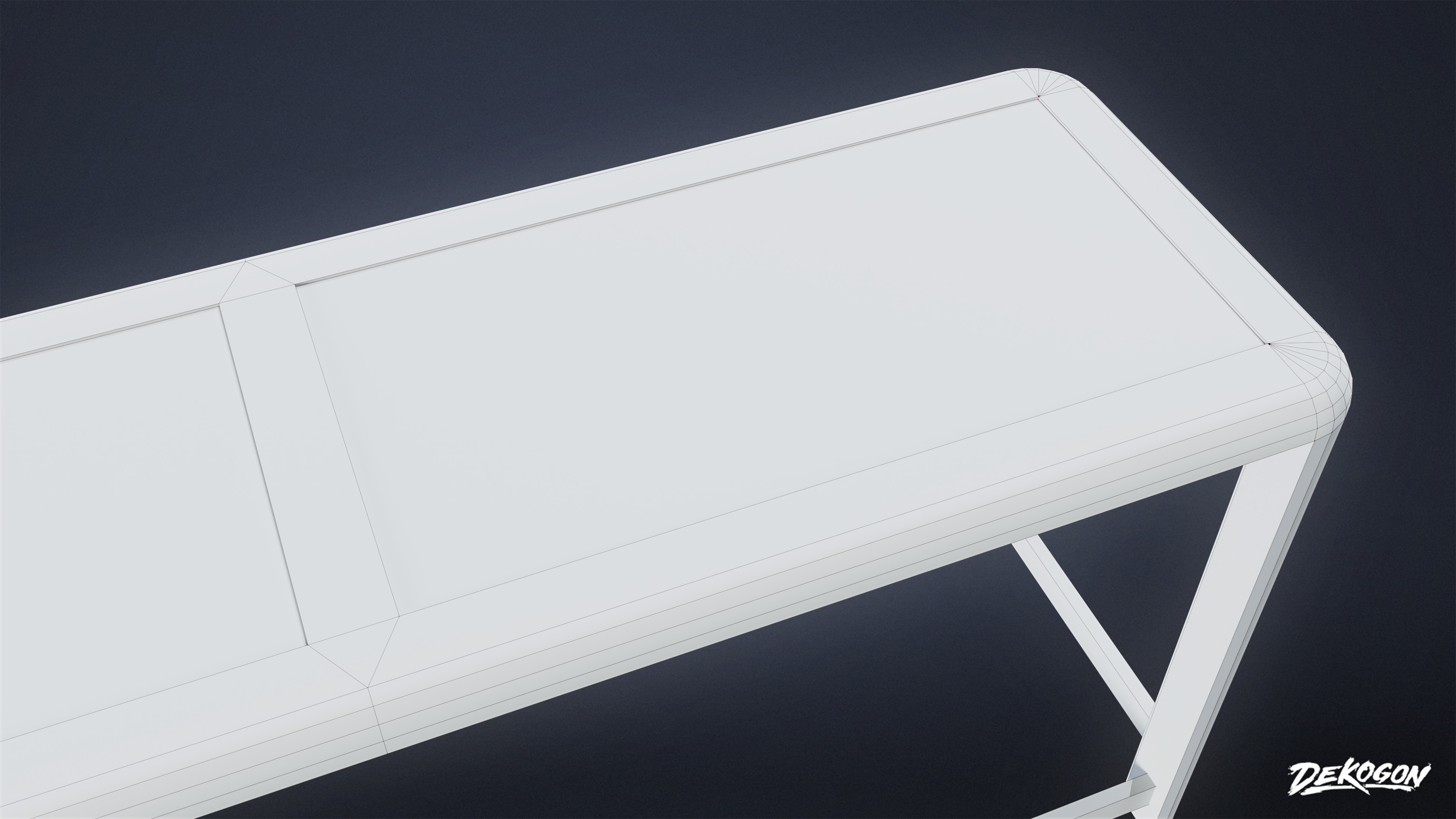 SUBURBS - Table Set 19 - LOW POLY AND NANITE Low-poly 3D model_6