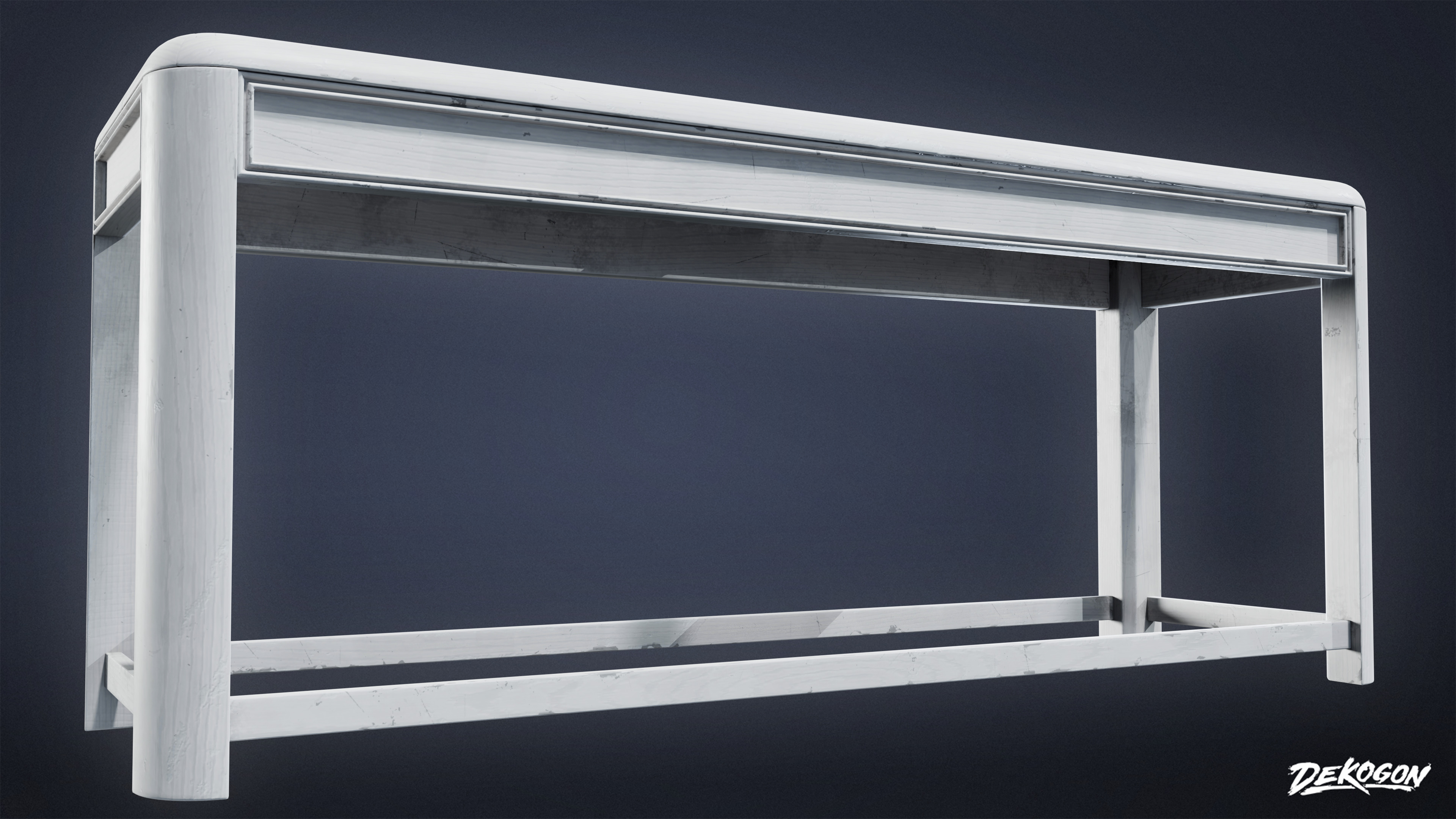 SUBURBS - Table Set 19 - LOW POLY AND NANITE Low-poly 3D model_2