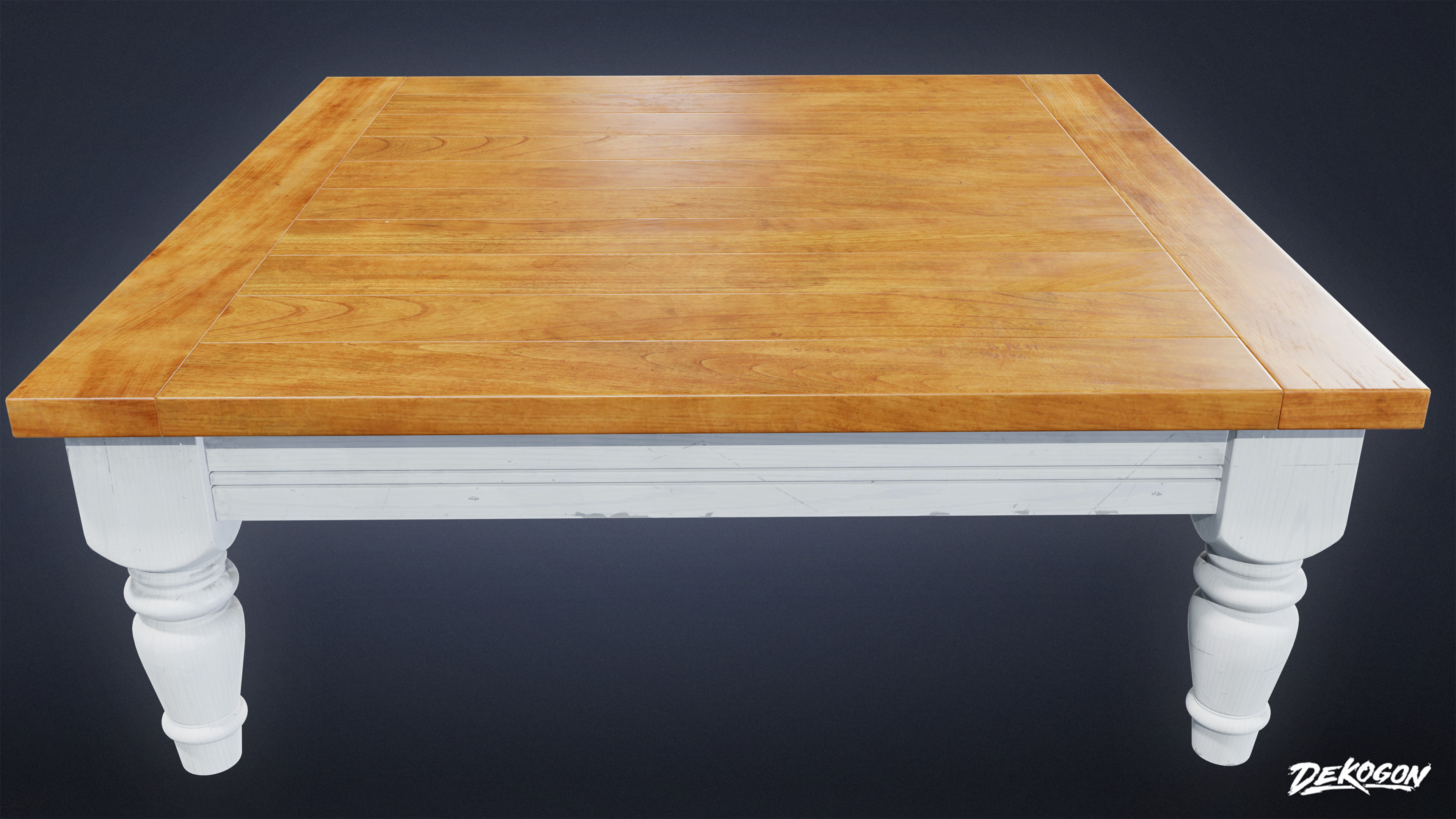 SUBURBS - Table Set 19 - LOW POLY AND NANITE Low-poly 3D model_11