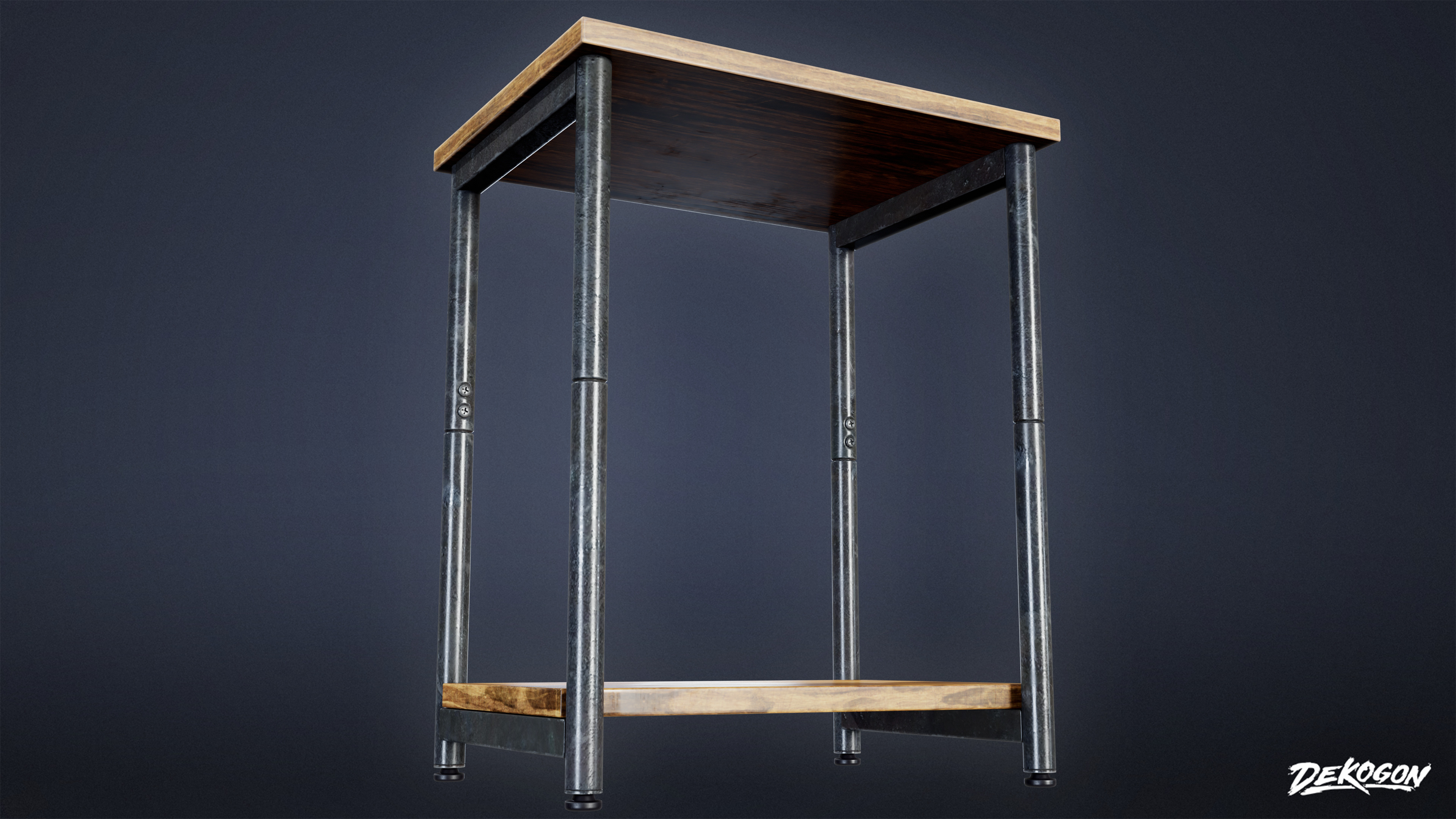 SUBURBS - Table Set 22 - LOW POLY AND NANITE Low-poly 3D model_6