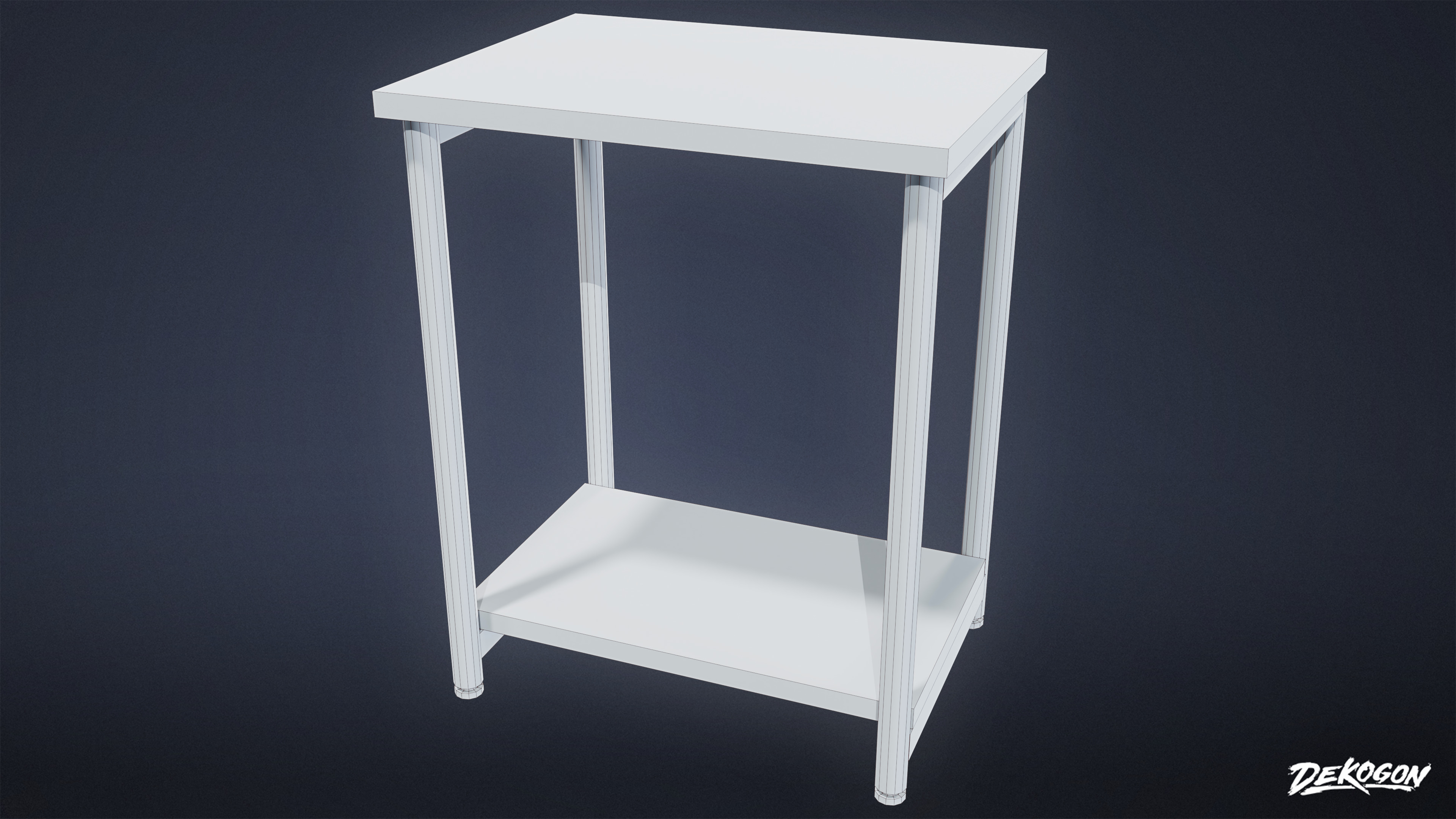 SUBURBS - Table Set 22 - LOW POLY AND NANITE Low-poly 3D model_9