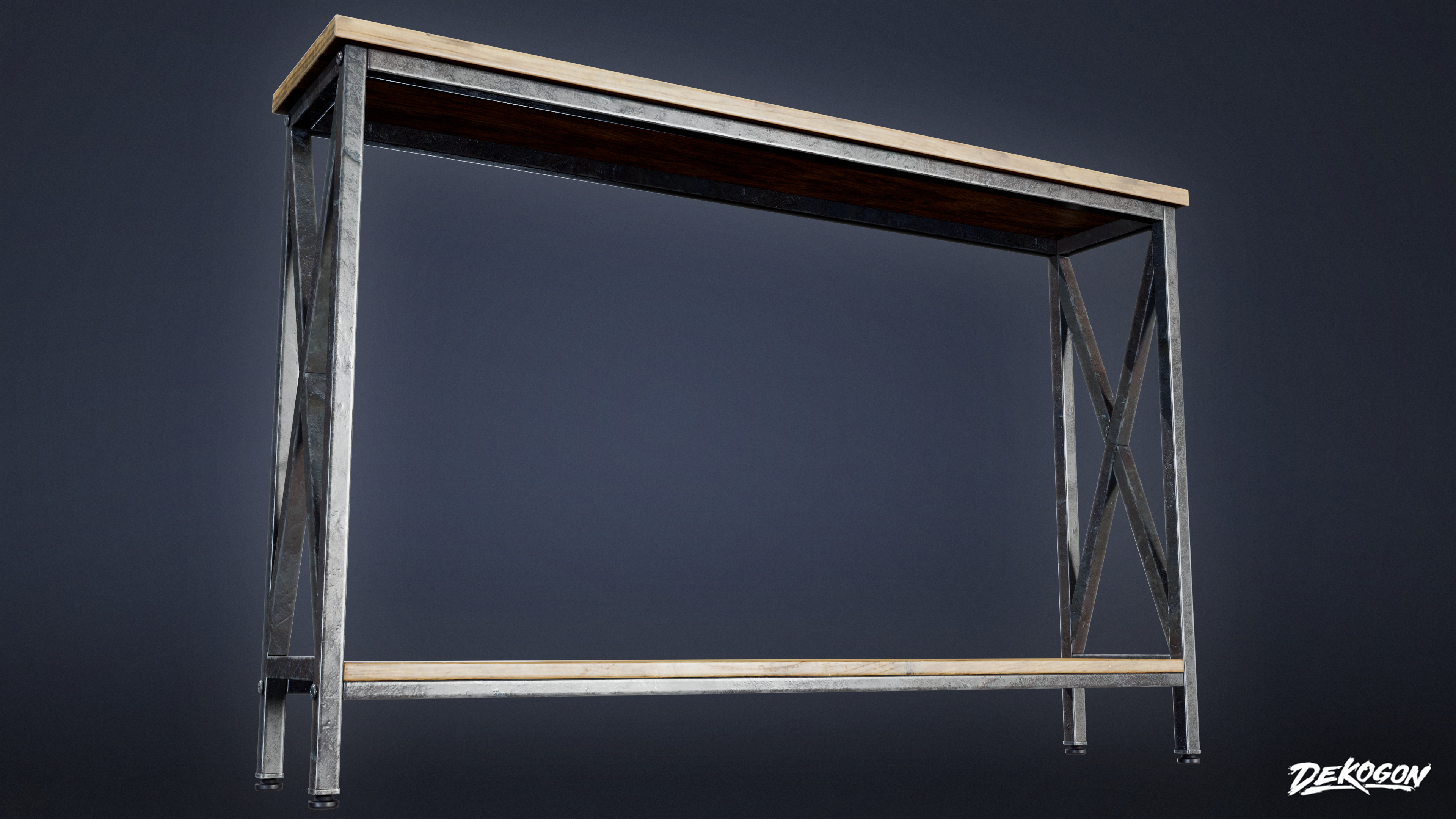 SUBURBS - Table Set 22 - LOW POLY AND NANITE Low-poly 3D model_4