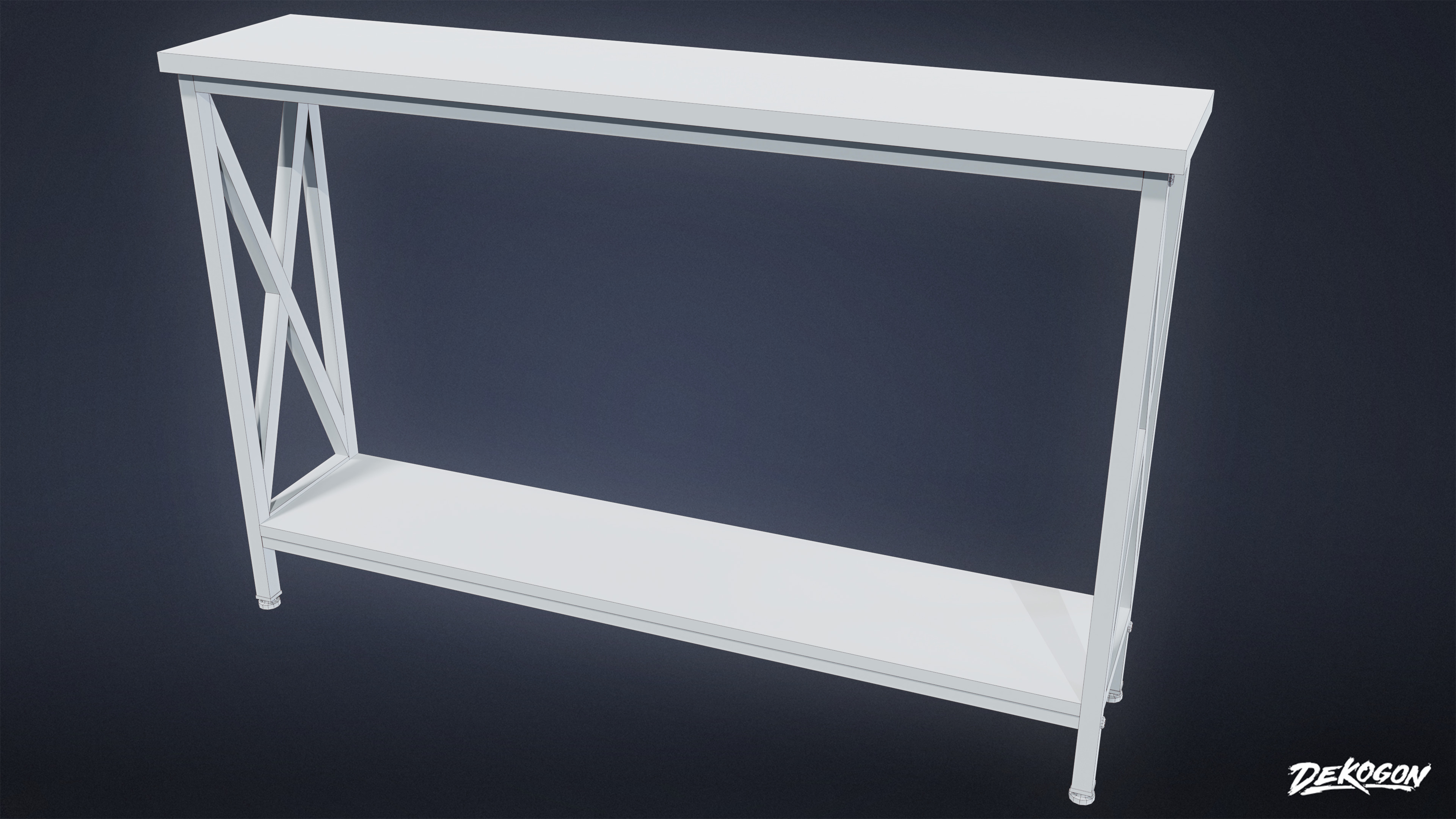 SUBURBS - Table Set 22 - LOW POLY AND NANITE Low-poly 3D model_8