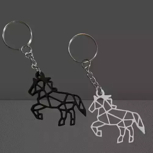 horse rider keychain