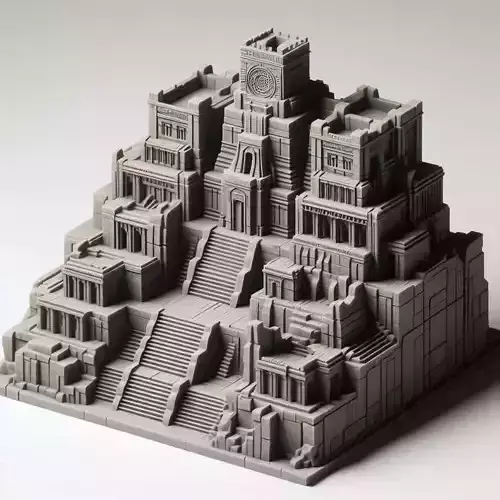 Ancient Stone City Mythical Architecture