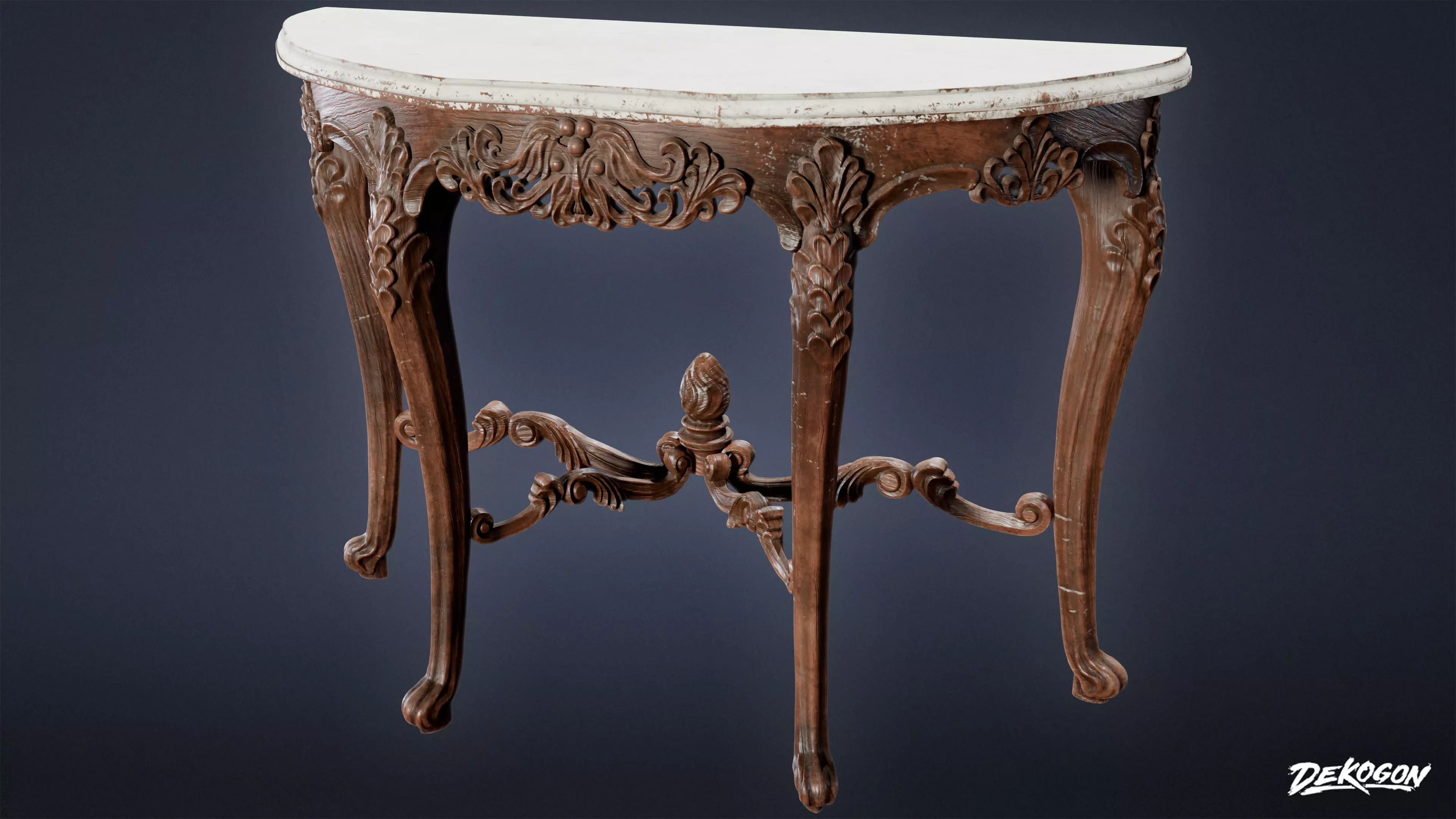 SUBURBS - Table Side 01 - LOW POLY AND NANITE Low-poly 3D model