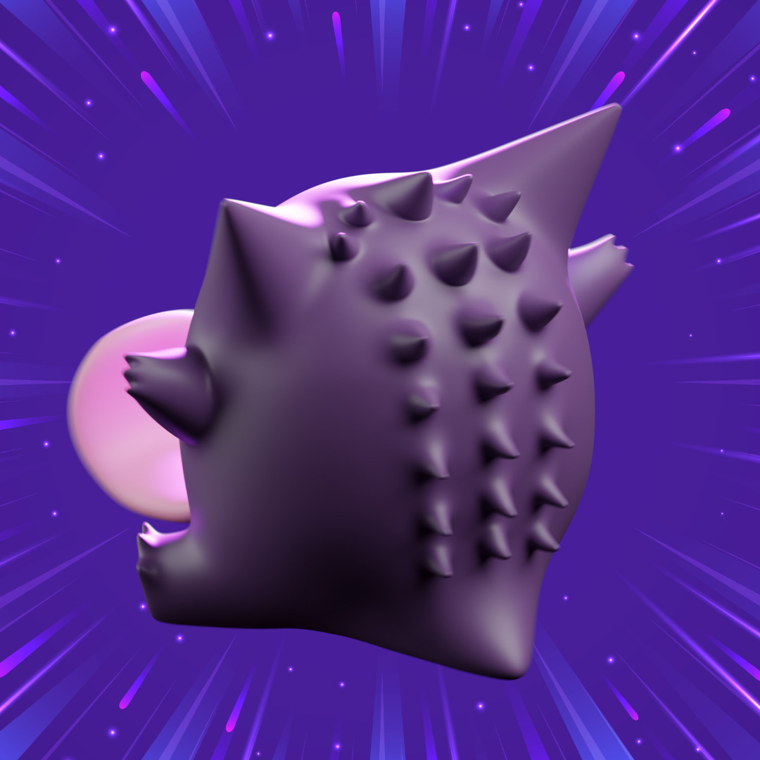 Gengar smartphone stand - FOR 3D PRINT 3D print model_5