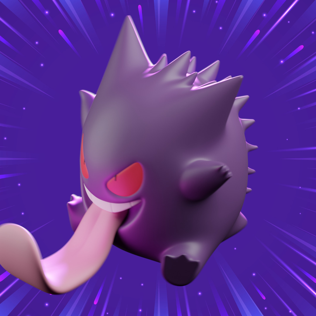 Gengar smartphone stand - FOR 3D PRINT 3D print model_1