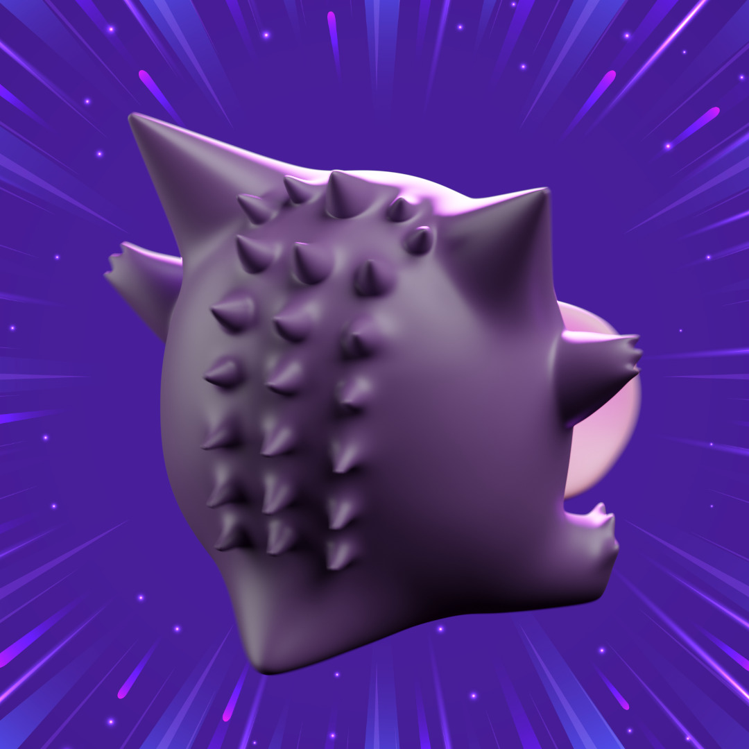Gengar smartphone stand - FOR 3D PRINT 3D print model_4