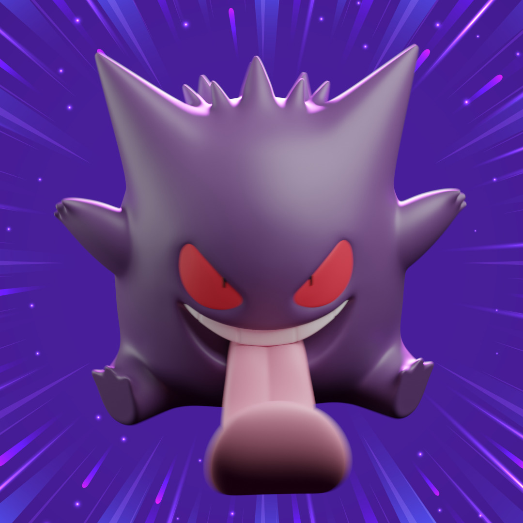 Gengar smartphone stand - FOR 3D PRINT 3D print model_2