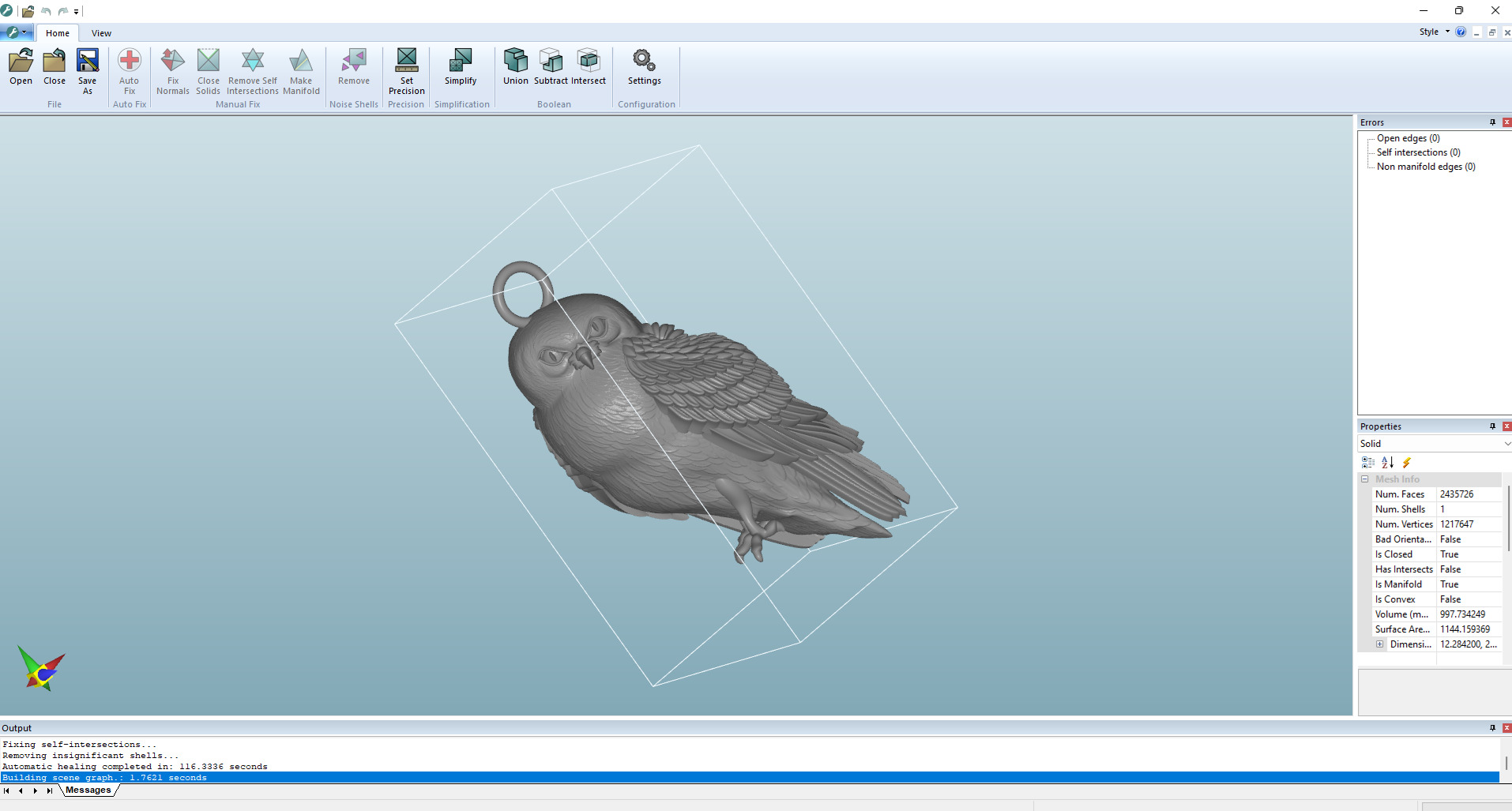 owl pendant jewelry gold 3D print model_2