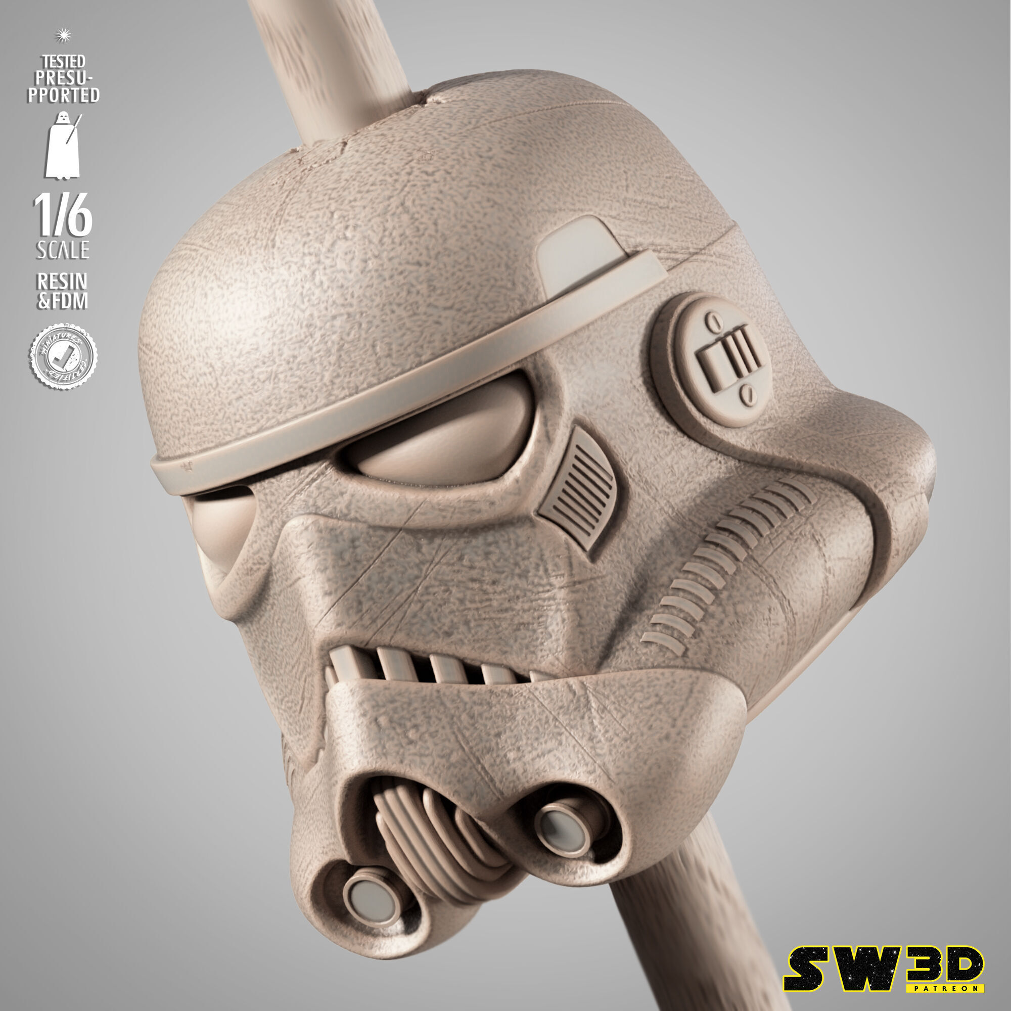 STAR WARS Mandalorain on Blurgg Sculpture 3D print model_15