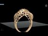 fusion women gold ring 1032 3D print model_1