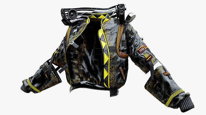 Cyberpunk Jacket Low-poly 3D model