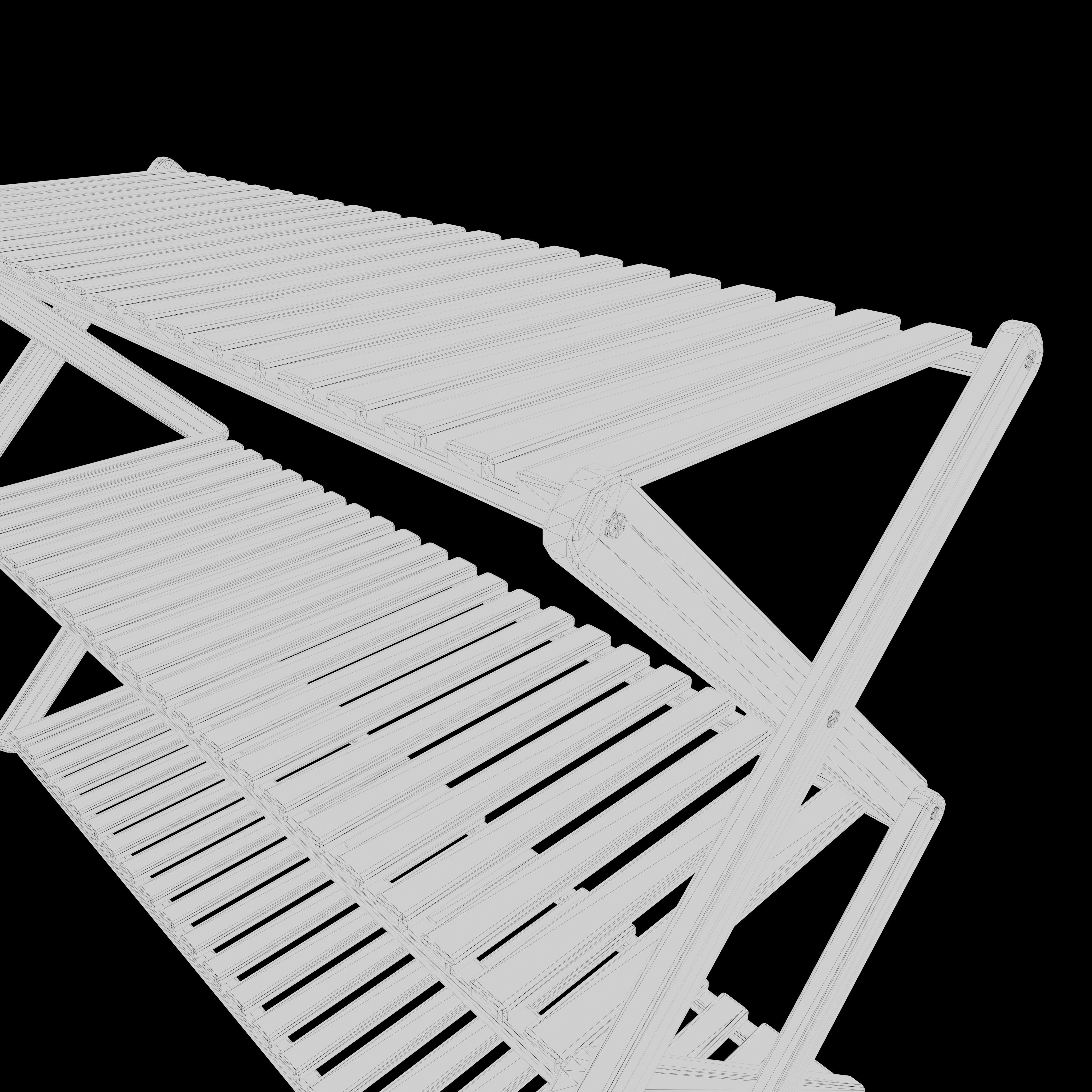 Folding Shoe Rack 3D model_11