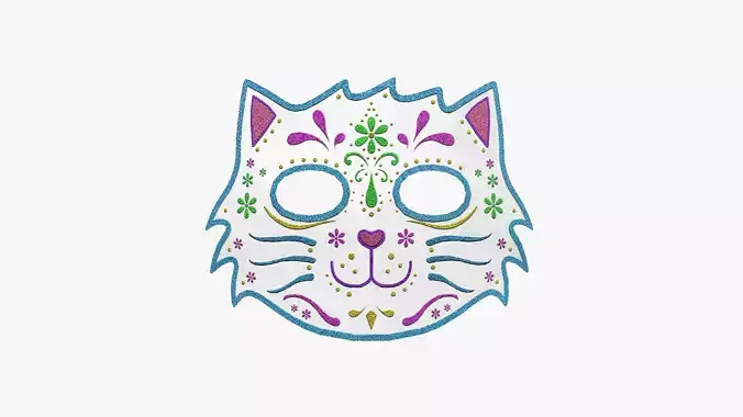 Cat Mask Paper 04 - Character Design Fashion Low-poly 3D model