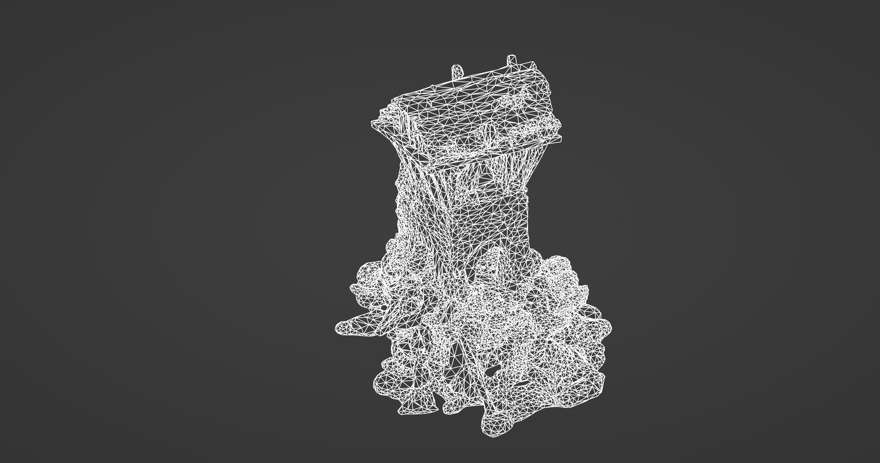 Collapsed Medieval Watchtower Ruin 3D model_3