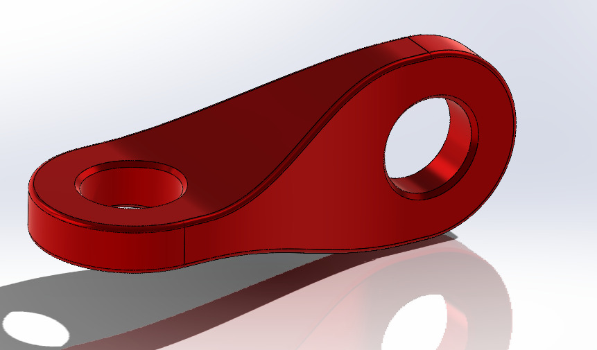 Red Anodized Mechanical Linkage Arm 3D print model_1
