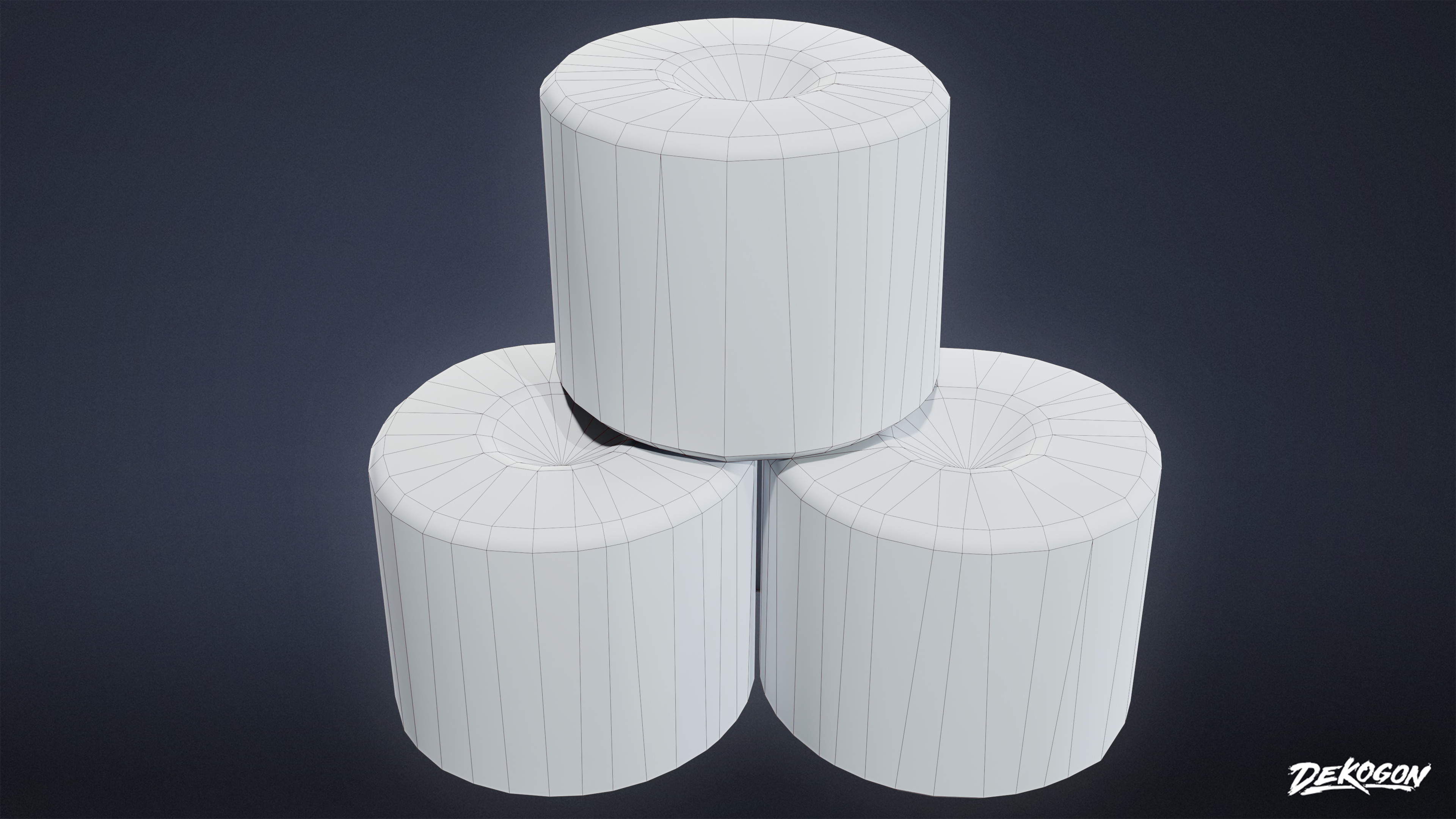 SUBURBS - Toilet Paper Set 01 - LOW POLY AND NANITE Low-poly 3D model_18