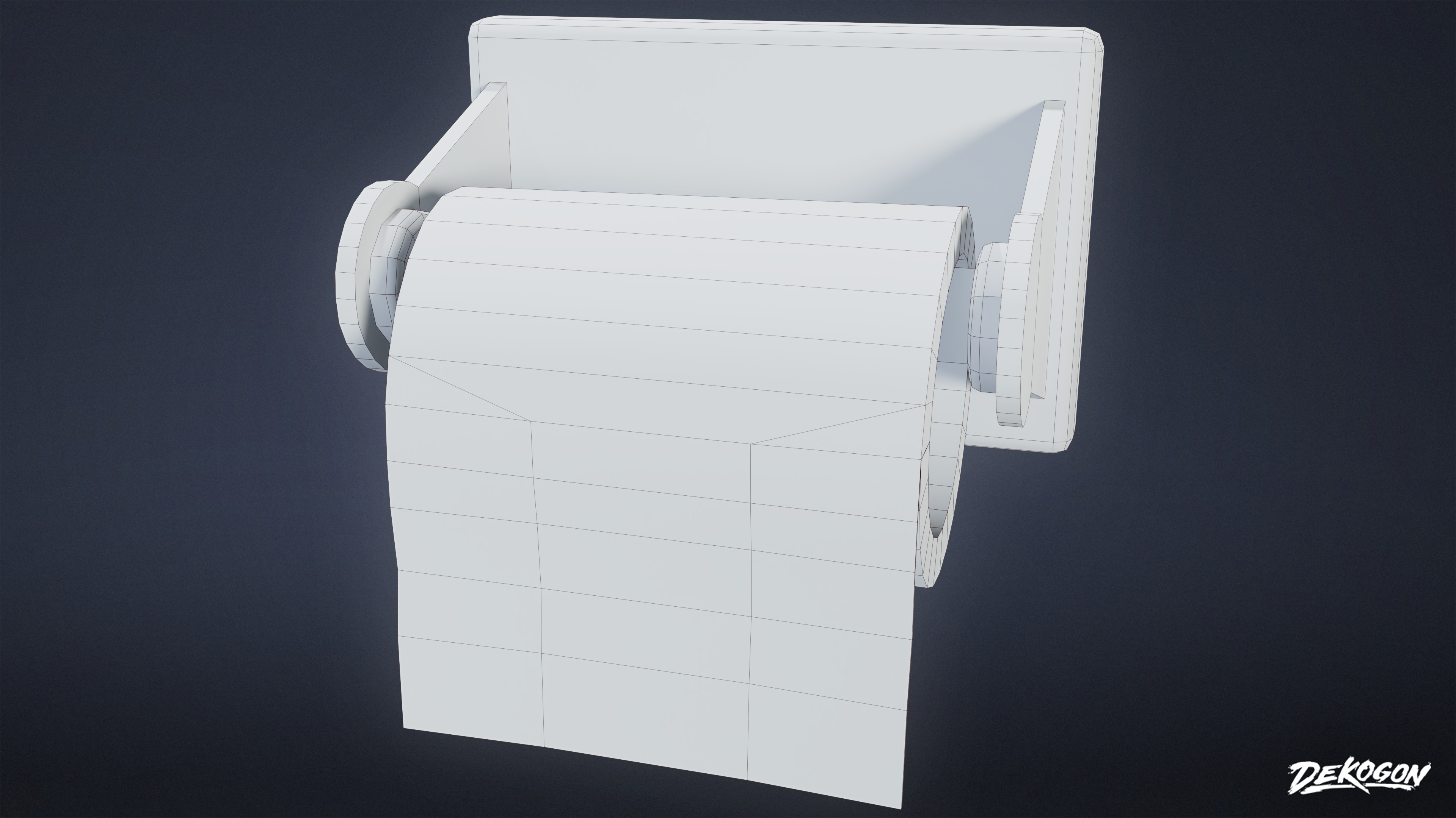 SUBURBS - Toilet Paper Set 01 - LOW POLY AND NANITE Low-poly 3D model_20